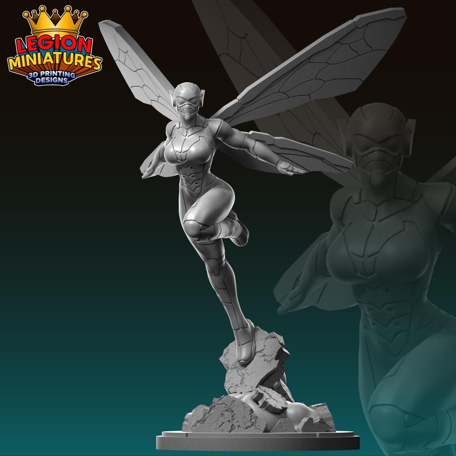Ultimate Wasp - Fan Art 40mm Miniature (Sculpted by Legion Miniatures) (Crisis Protocol Proxy/Alternative)