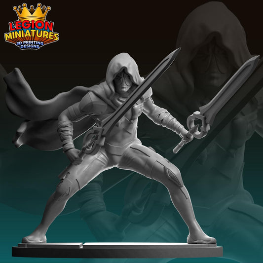 Deadpool Horseman - Fan Art 40mm Miniature (Sculpted by Legion Miniatures) (Crisis Protocol Proxy/Alternative)