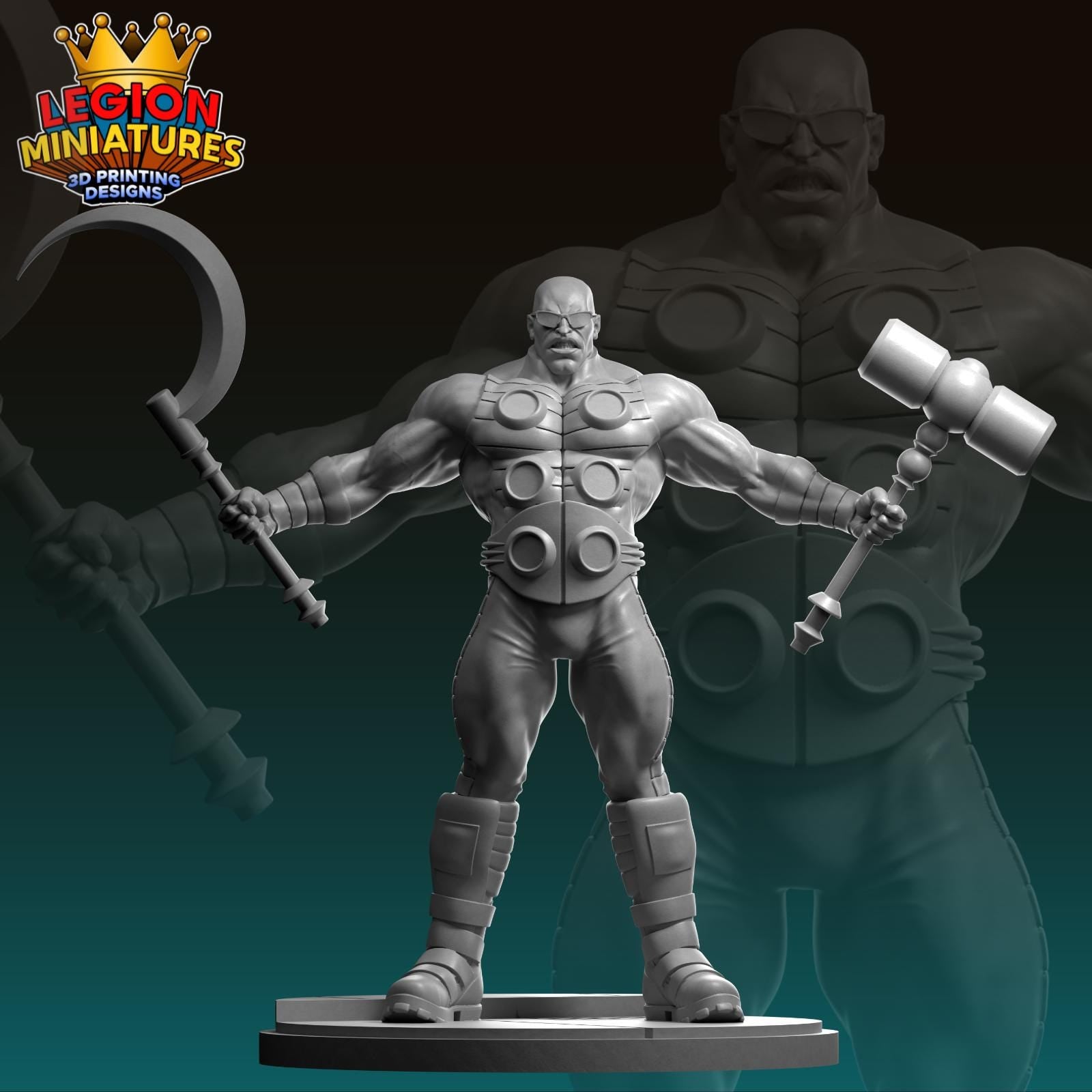 Ultimate Perun - Fan Art 40mm Miniature (Sculpted by Legion Miniatures) (Crisis Protocol Proxy/Alternative)
