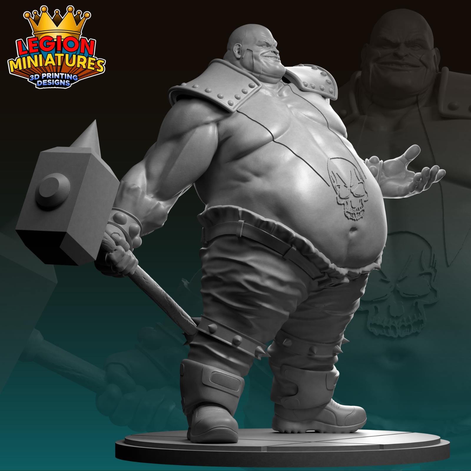 Blob Horseman - Fan Art 40mm Miniature (Sculpted by Legion Miniatures) (Crisis Protocol Proxy/Alternative)