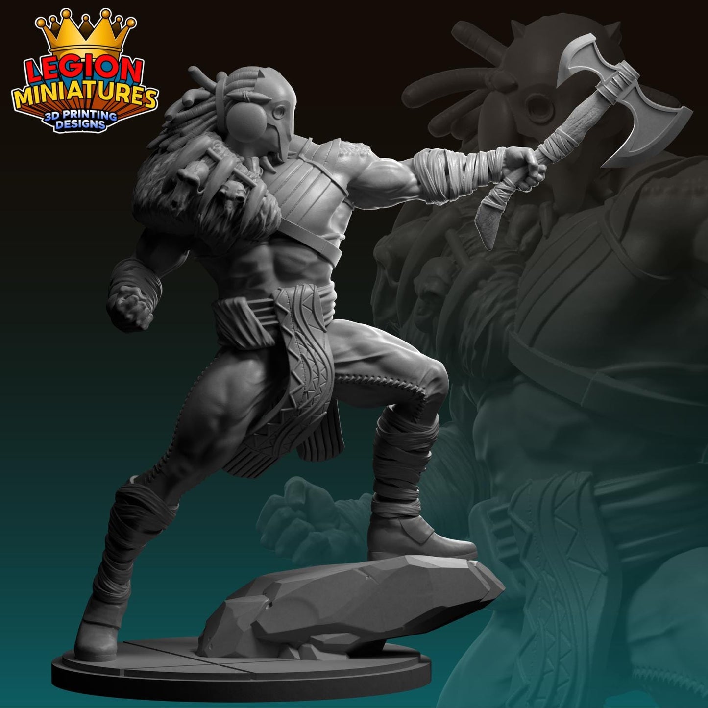 Killmonger - Fan Art 40mm Miniature (Sculpted by Legion Miniatures) (Crisis Protocol Proxy/Alternative)