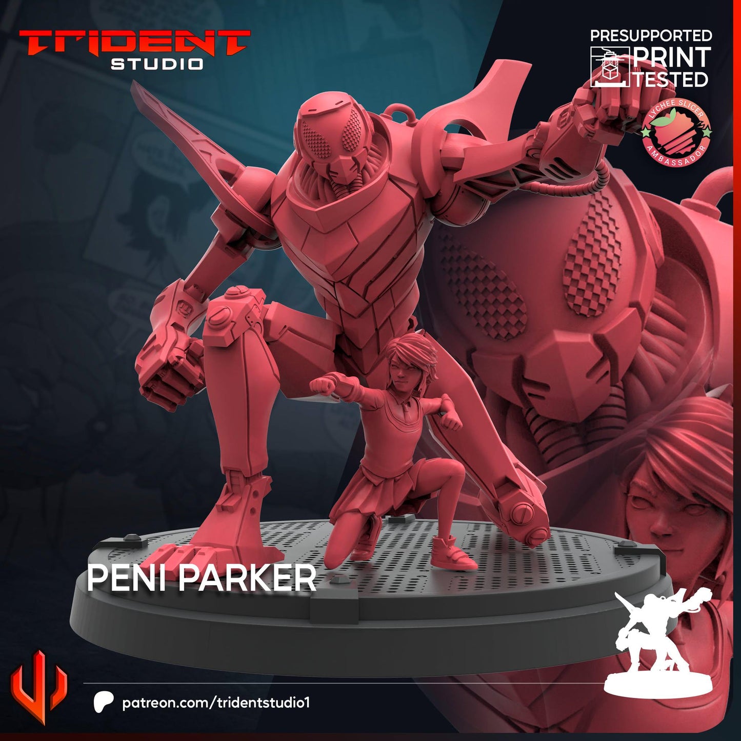 Peni Parker (Fan art sculpted by Trident Studio) (Crisis Protocol Proxy/Alternative)