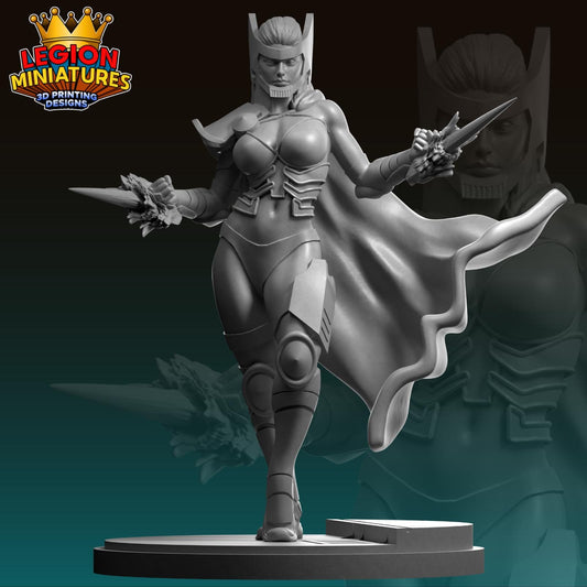 Psylocke Horseman - Fan-Art 40mm Miniature (Sculpted by Legion Miniatures) (Crisis Protocol Proxy/Alternative)