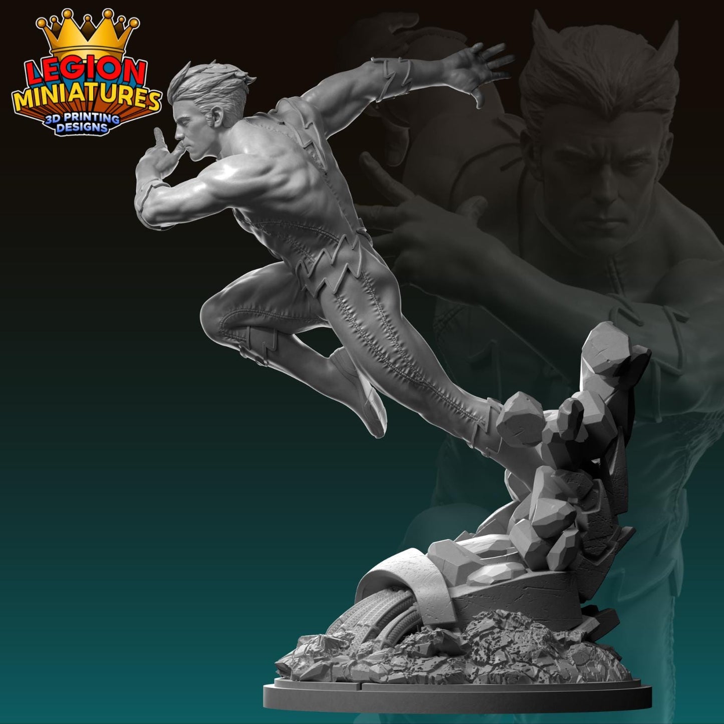 Quicksilver - Fan Art 40mm Miniature (Sculpted by Legion Miniatures) (Crisis Protocol Proxy/Alternative)