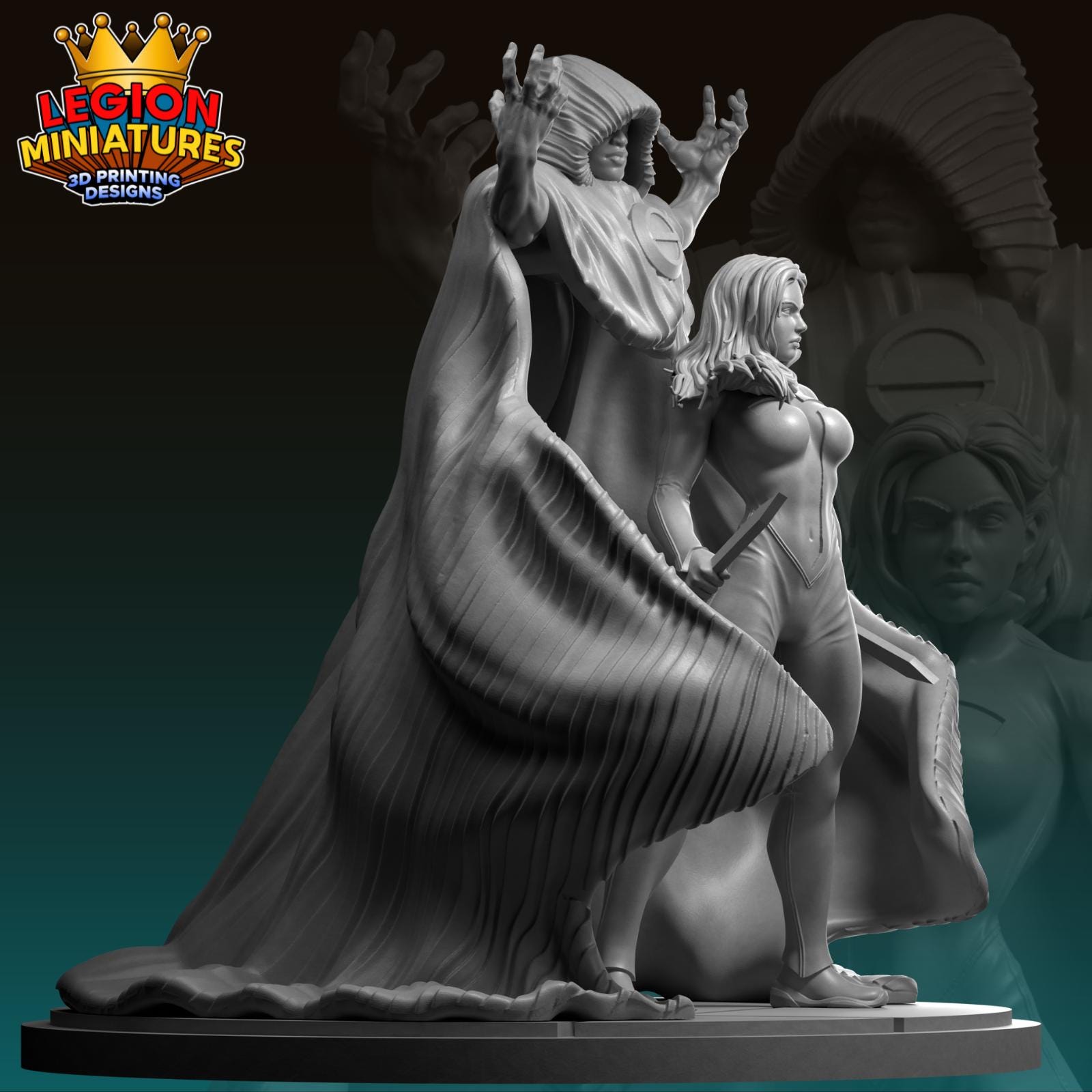 Cloak and Dagger - Fan Art 40mm Miniature (Sculpted by Legion Miniatures) (Crisis Protocol Proxy/Alternative)