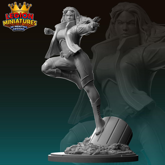 Ultimate America Chavez - Fan Art 40mm Miniature (Sculpted by Legion Miniatures) (Crisis Protocol Proxy/Alternative)