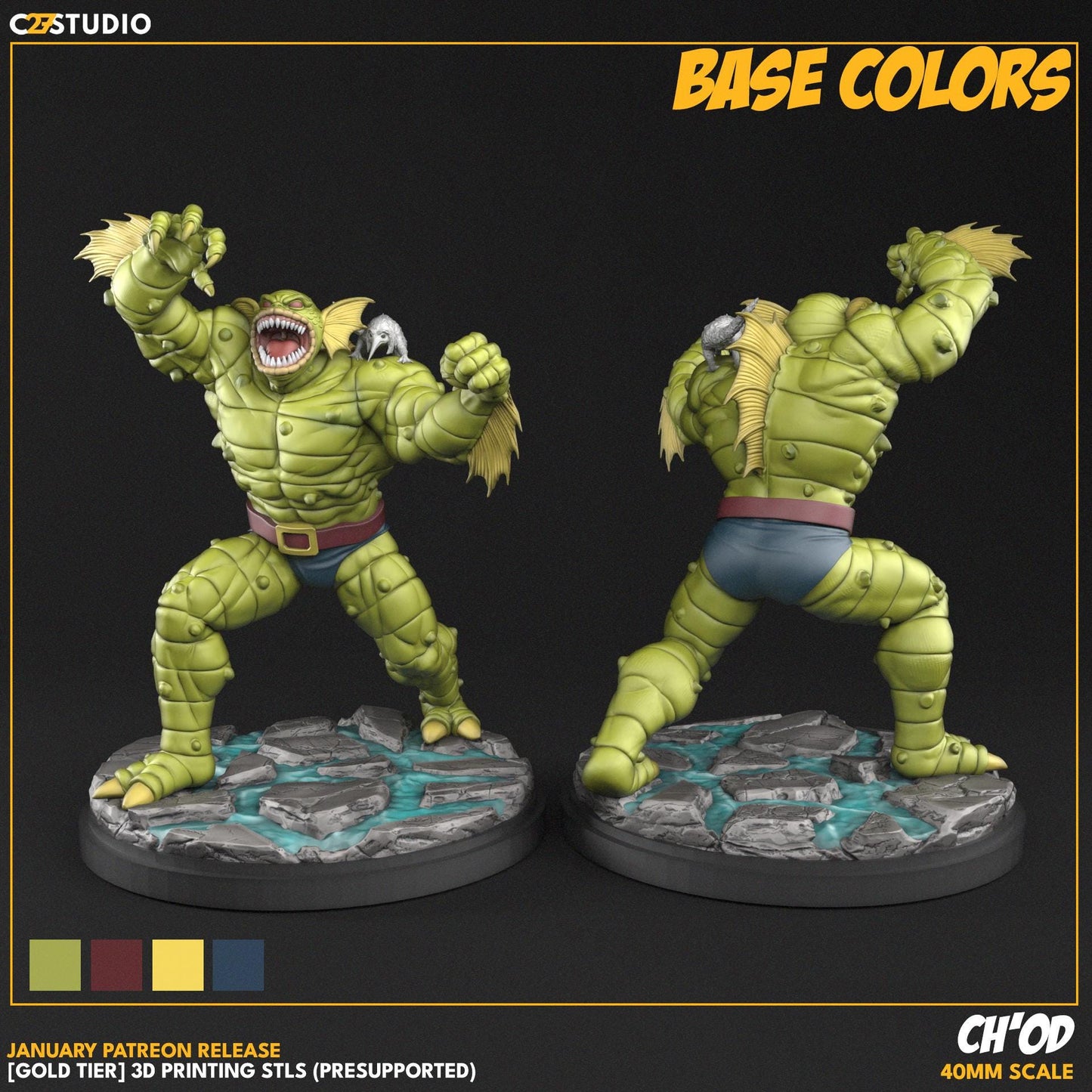 Ch'od / Gribbles the Gremlin 40mm miniature (sculpted by C27 collectibles) (Crisis Protocol Proxy/Alternative)