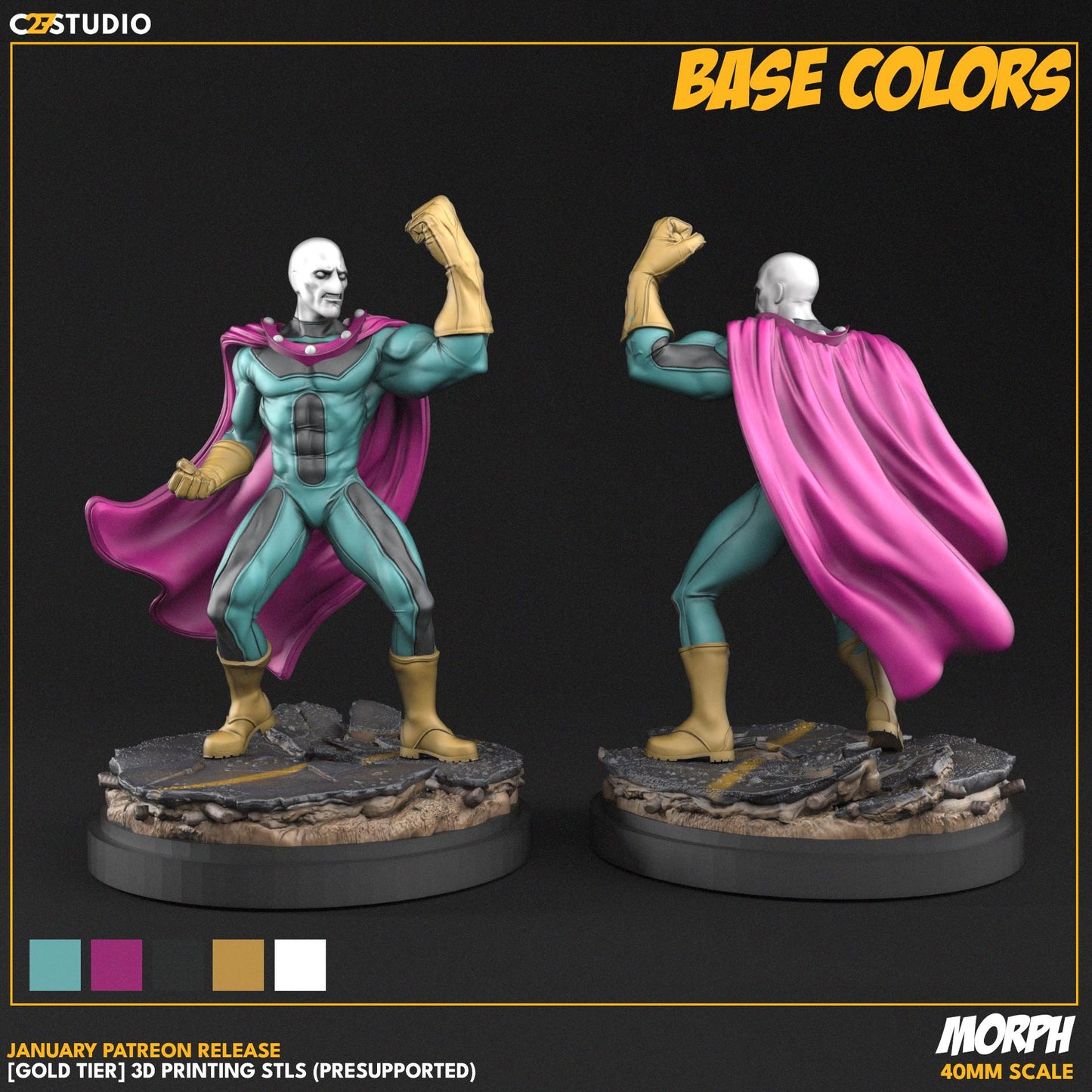 Morph / Chameleon Supreme - 40mm miniature (sculpted by C27 collectibles) (Crisis Protocol Proxy/Alternative)
