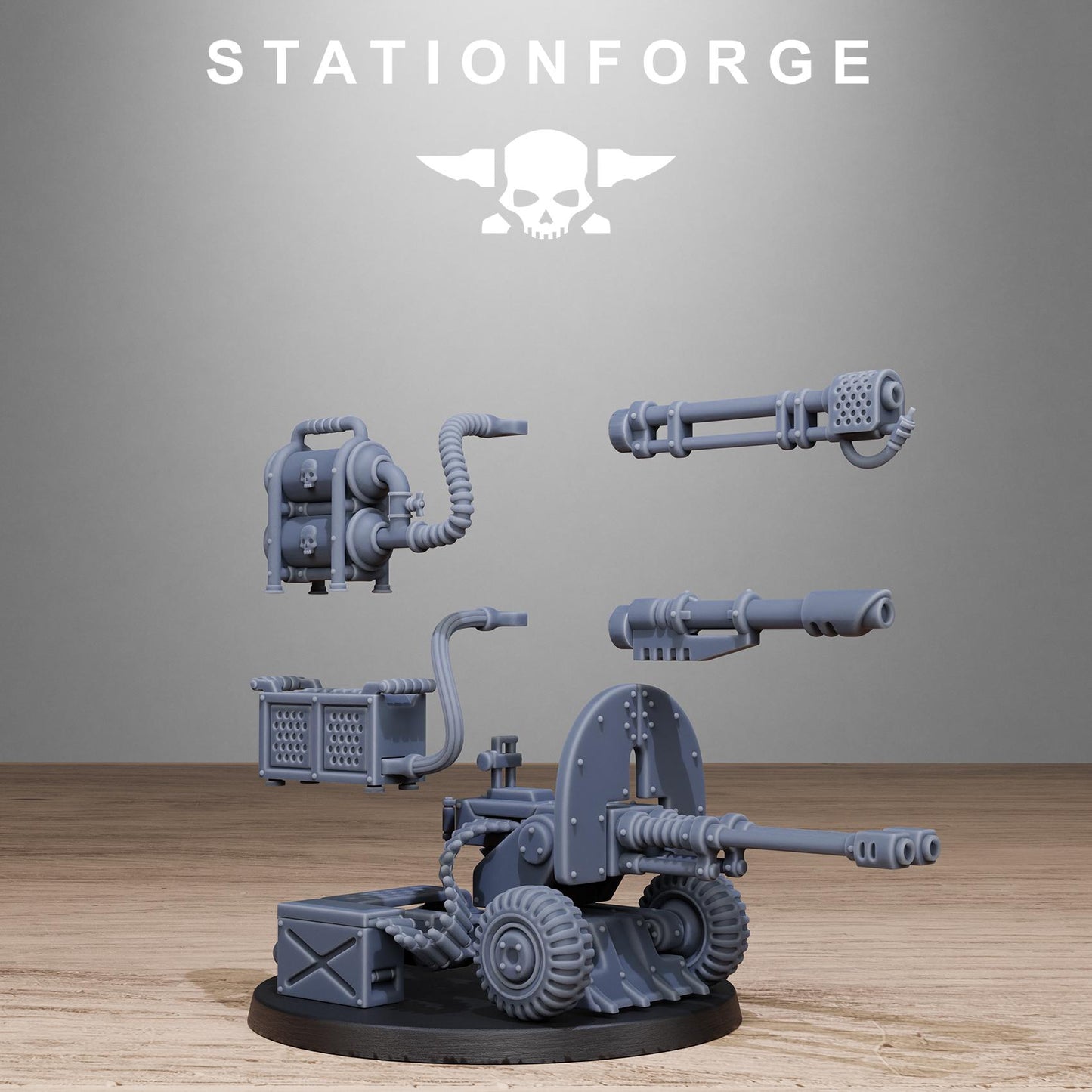Grim Guard Battle Weapons 2.0 (3 platforms) (sculpted by Stationforge)
