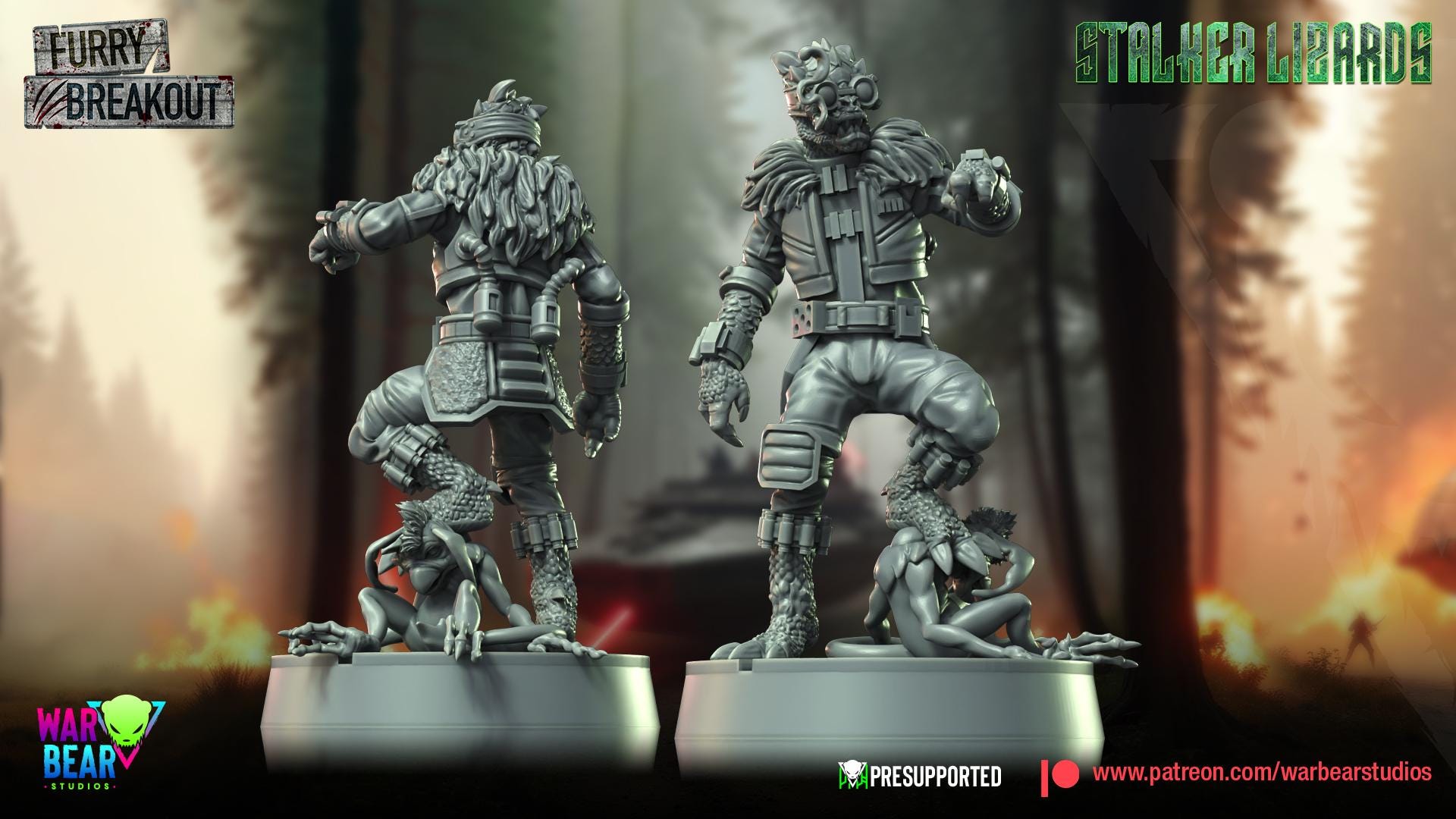 Stalker Lizards (Sculpted by War Bear Studios)