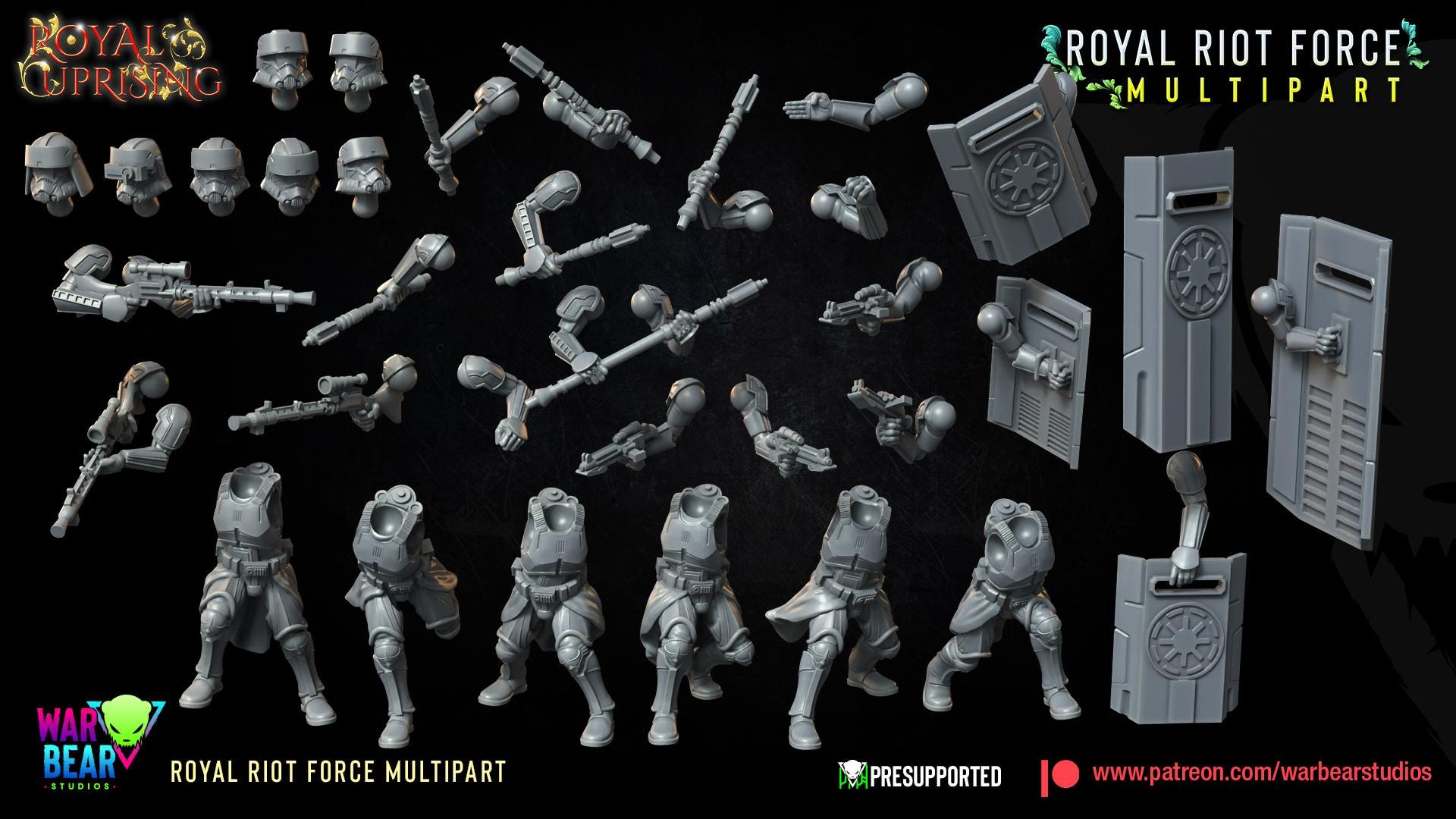 Royal Riot Force - set of 6 (Sculpted by War Bear Studios)