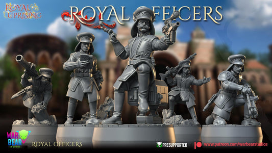 Royal Officers - set of 5 (Sculpted by War Bear Studios)