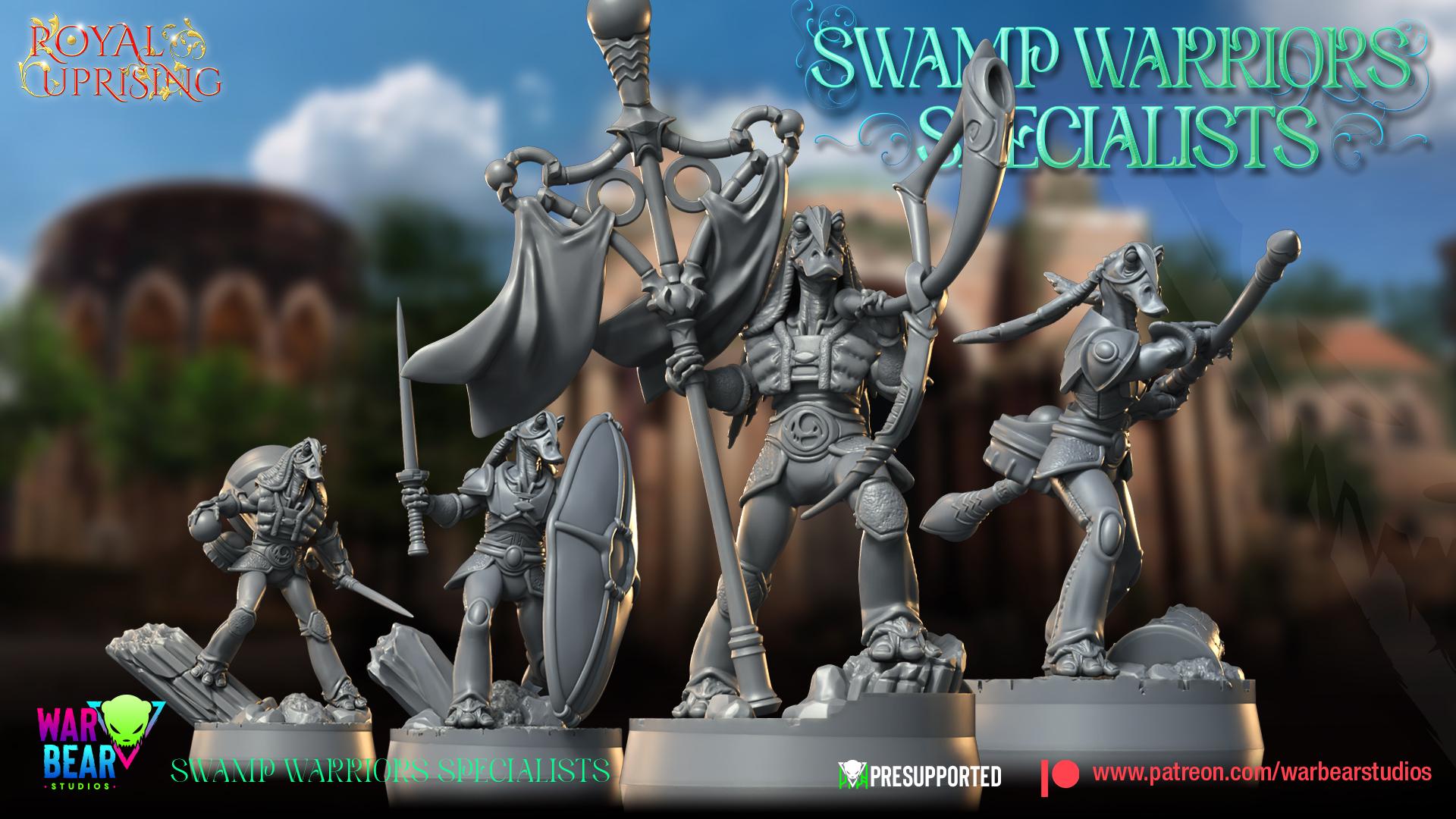 Swamp Warriors Specialists - set of 4 (Sculpted by War Bear Studios)