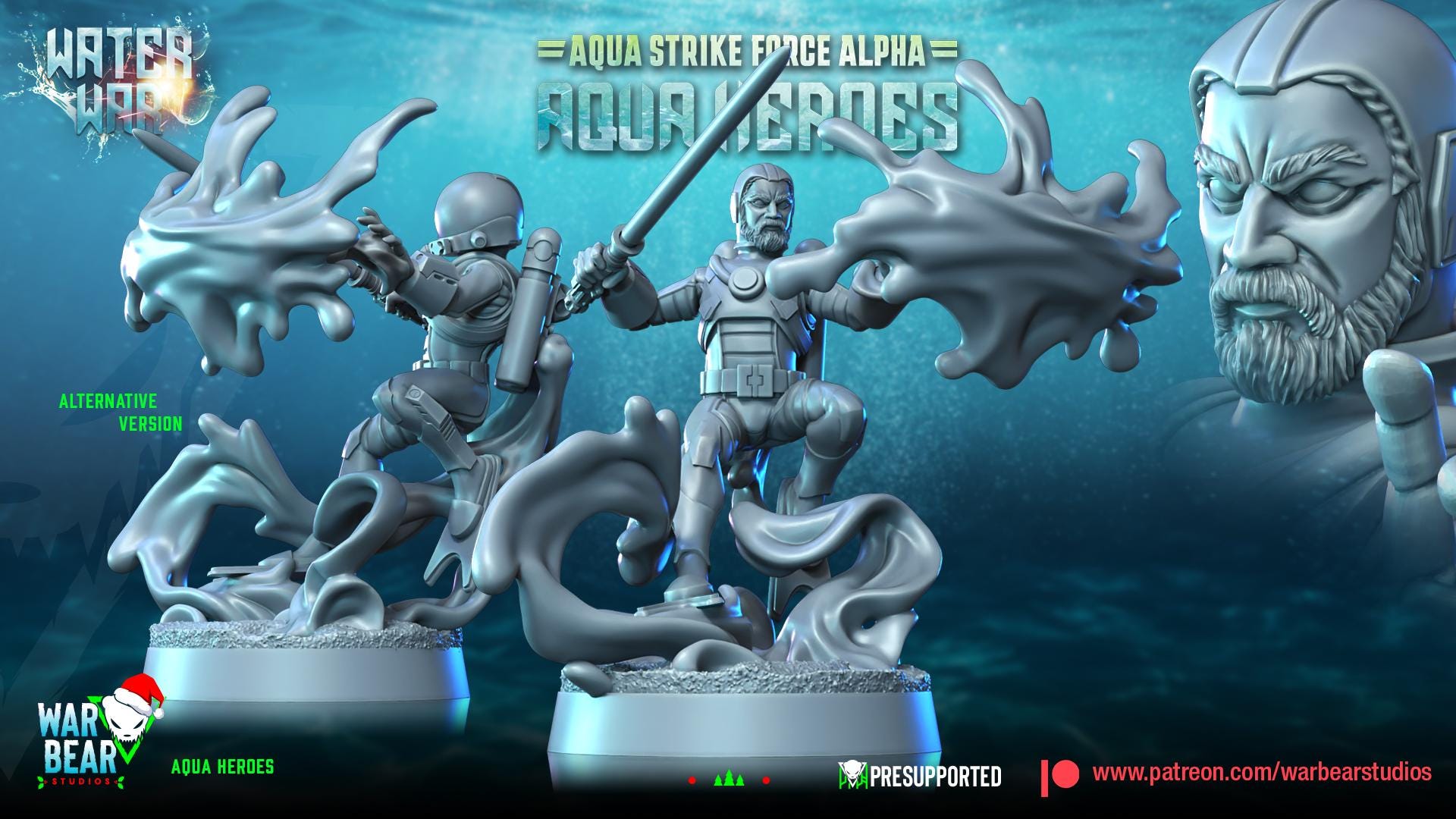 Aqua Hello There General - Aqua Strike Force Alpha (Sculpted by War Bear Studios)