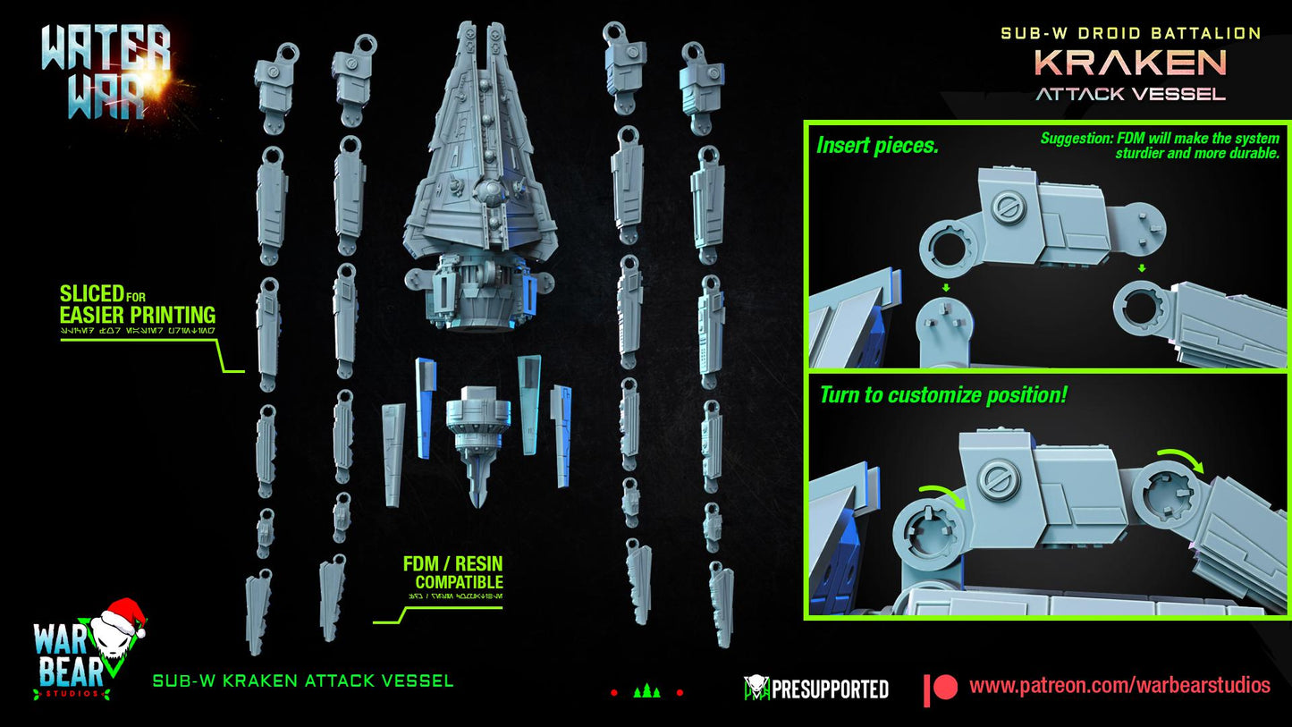 Kraken Attack Vessel (Sculpted by War Bear Studios)