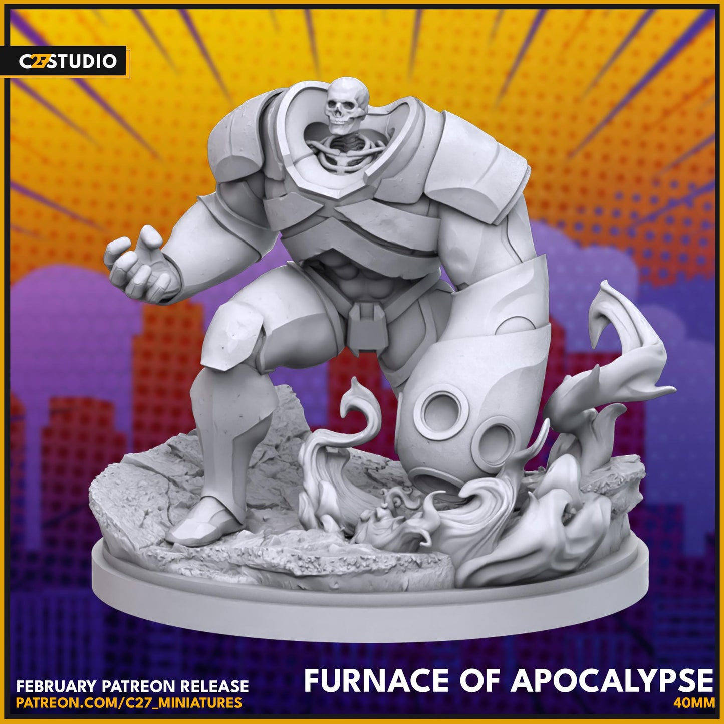Furnace of Apocalypse - 40mm miniature (sculpted by C27 collectibles) (Crisis Protocol Proxy/Alternative)