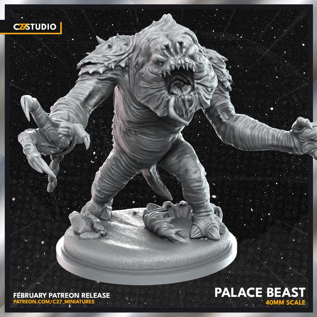 Rancor / Palace Beast 40mm miniature (sculpted by C27 collectibles) (Crisis Protocol Proxy/Alternative)