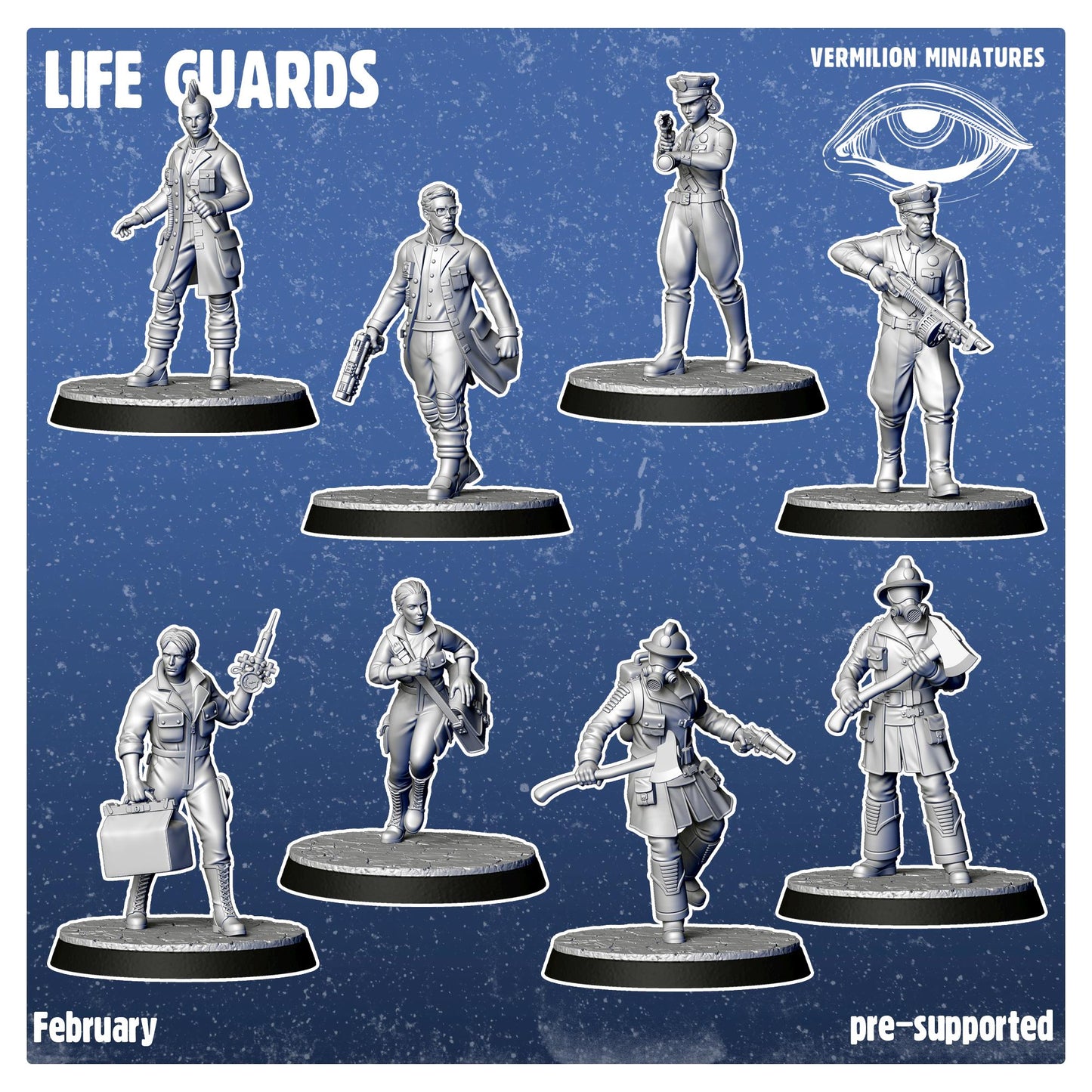 Life Guards - Full set of 8 (Sculpted by Vermillion Miniatures)