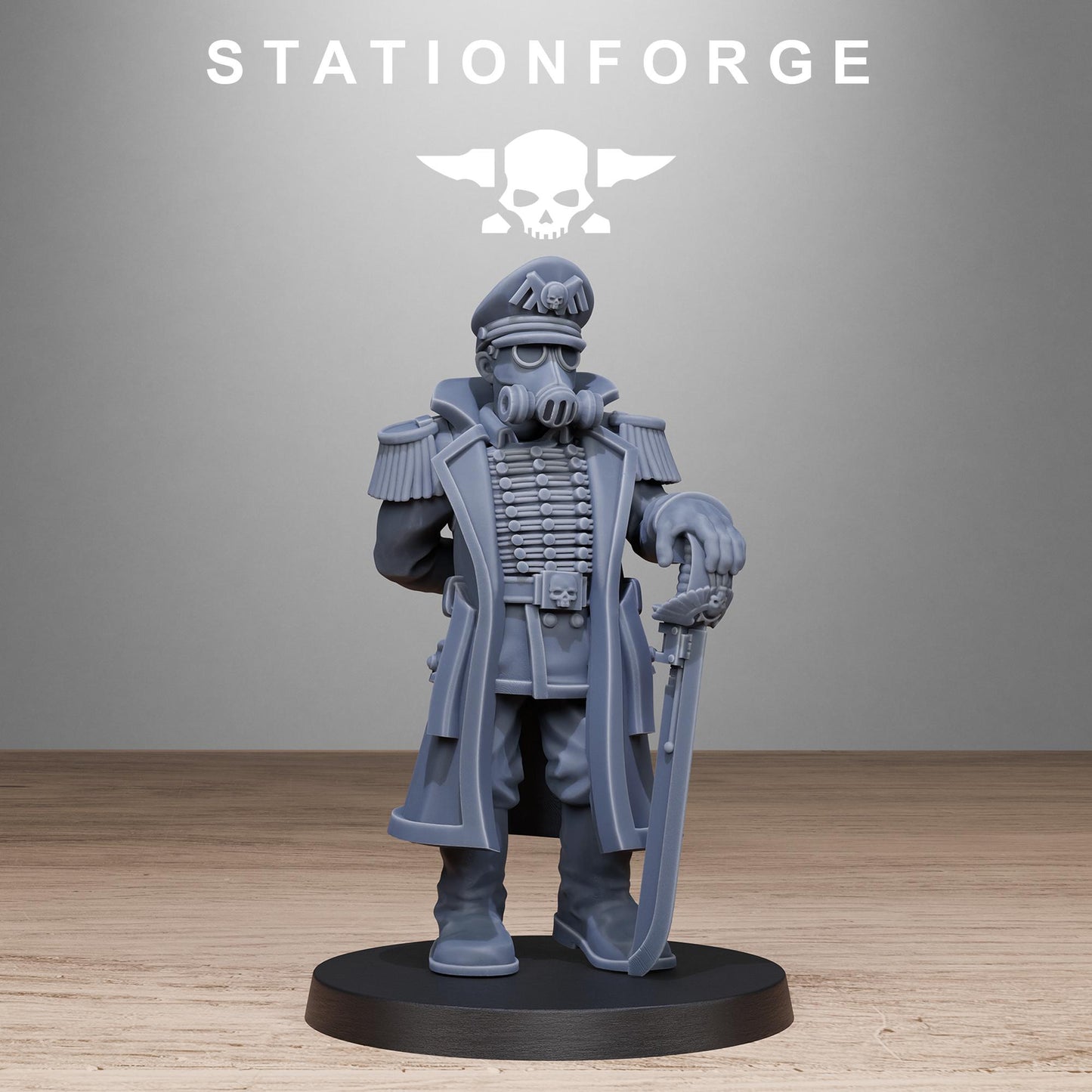 Grim Guard Officer with Sword (sculpted by Stationforge)
