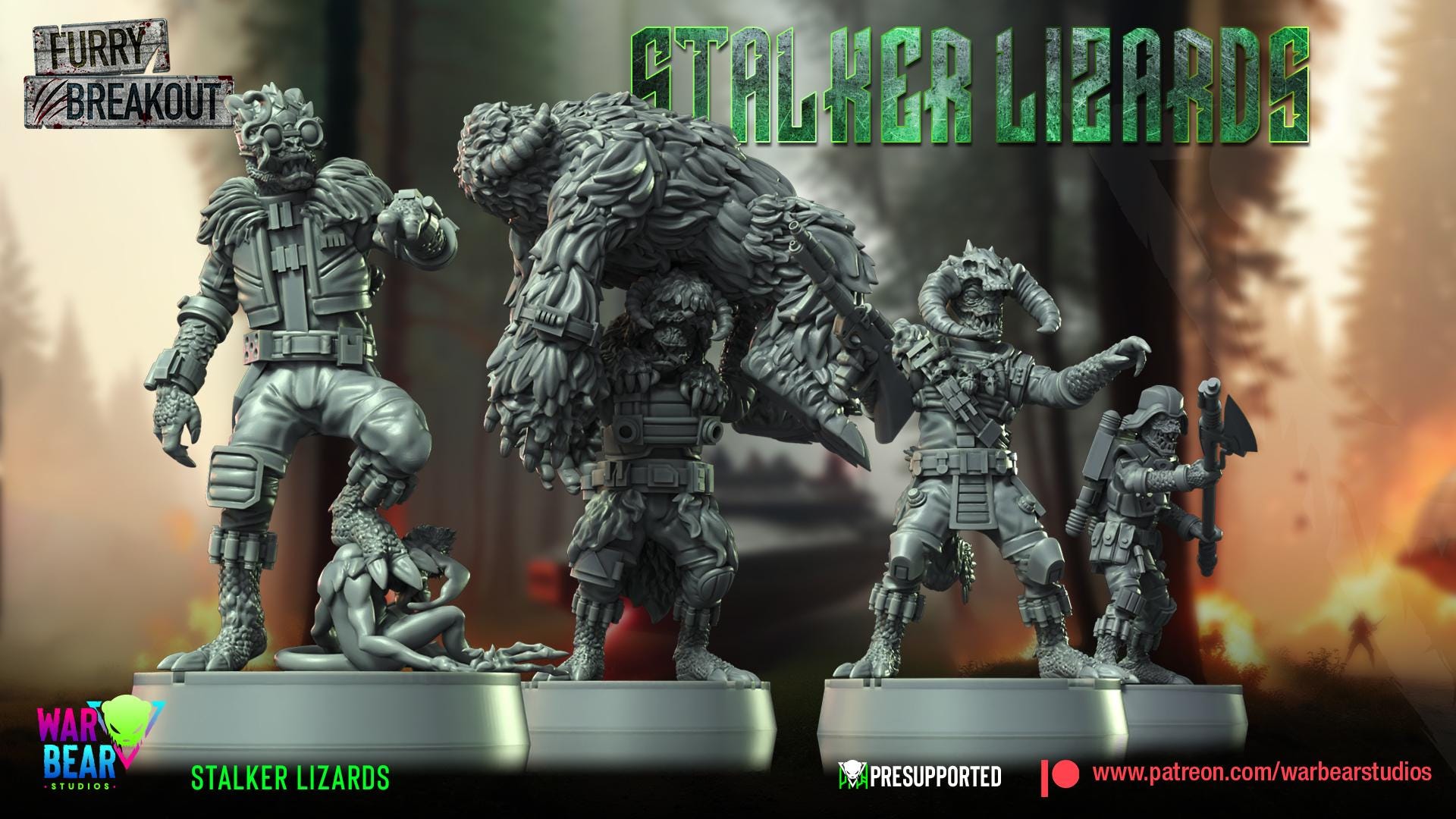 Stalker Lizards (Sculpted by War Bear Studios)