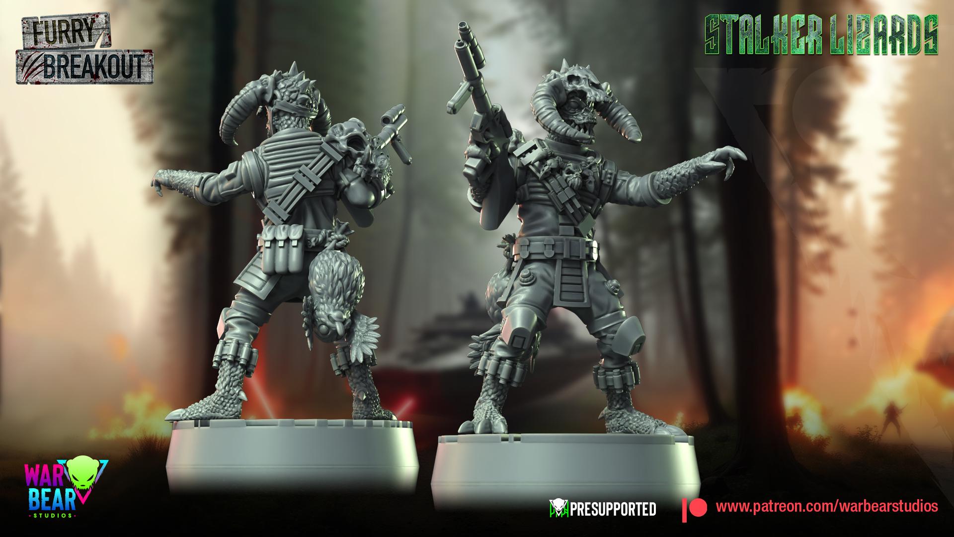 Stalker Lizards (Sculpted by War Bear Studios)