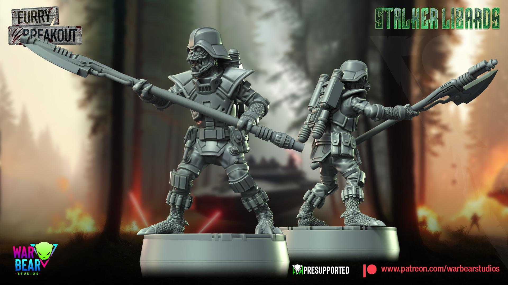 Stalker Lizards (Sculpted by War Bear Studios)