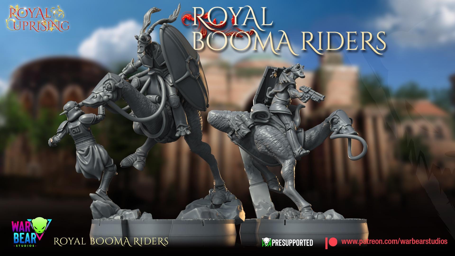 Bombad Royal Booma Riders - set of 4 (Sculpted by War Bear Studios)