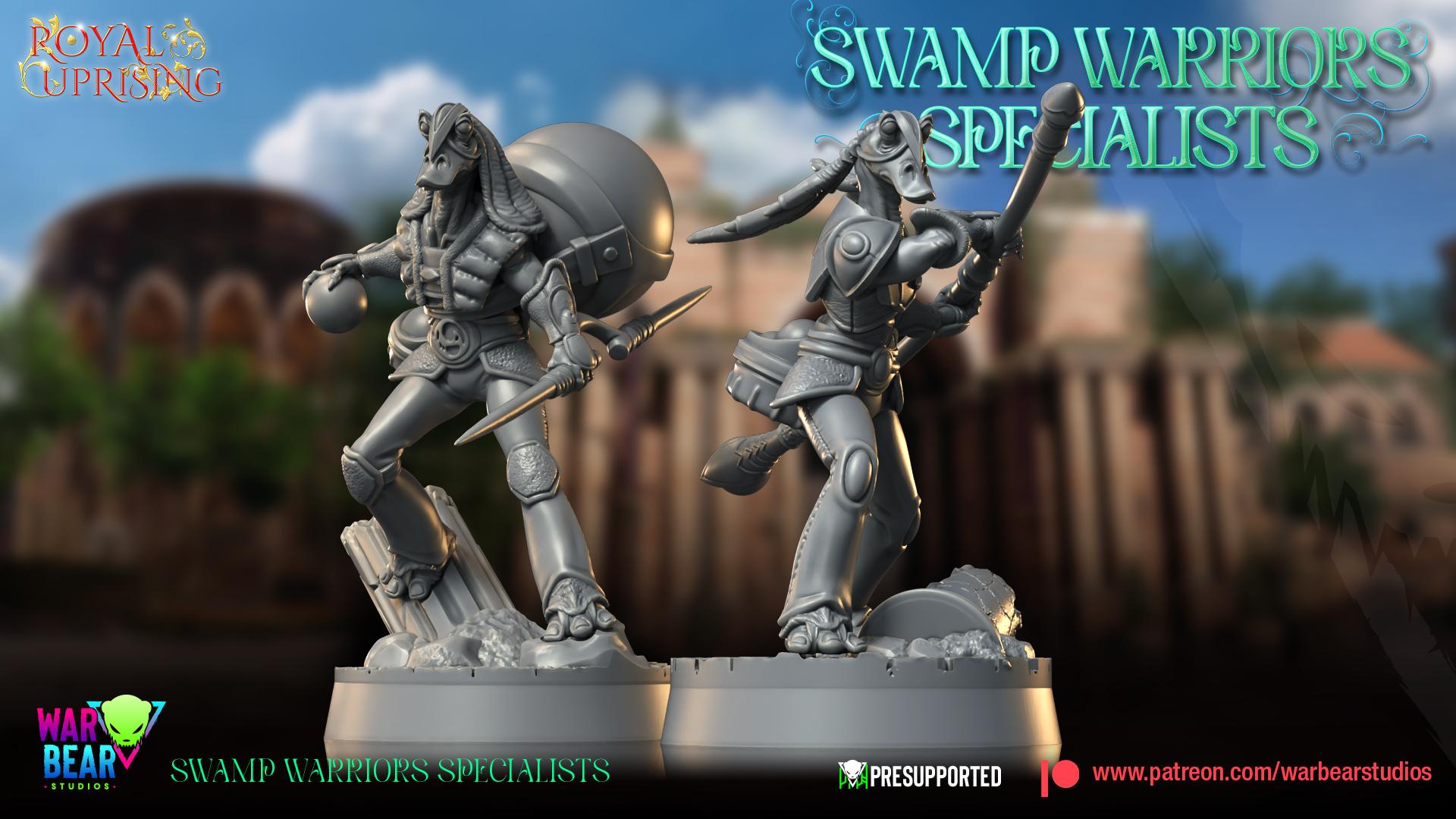 Swamp Warriors Specialists - set of 4 (Sculpted by War Bear Studios)