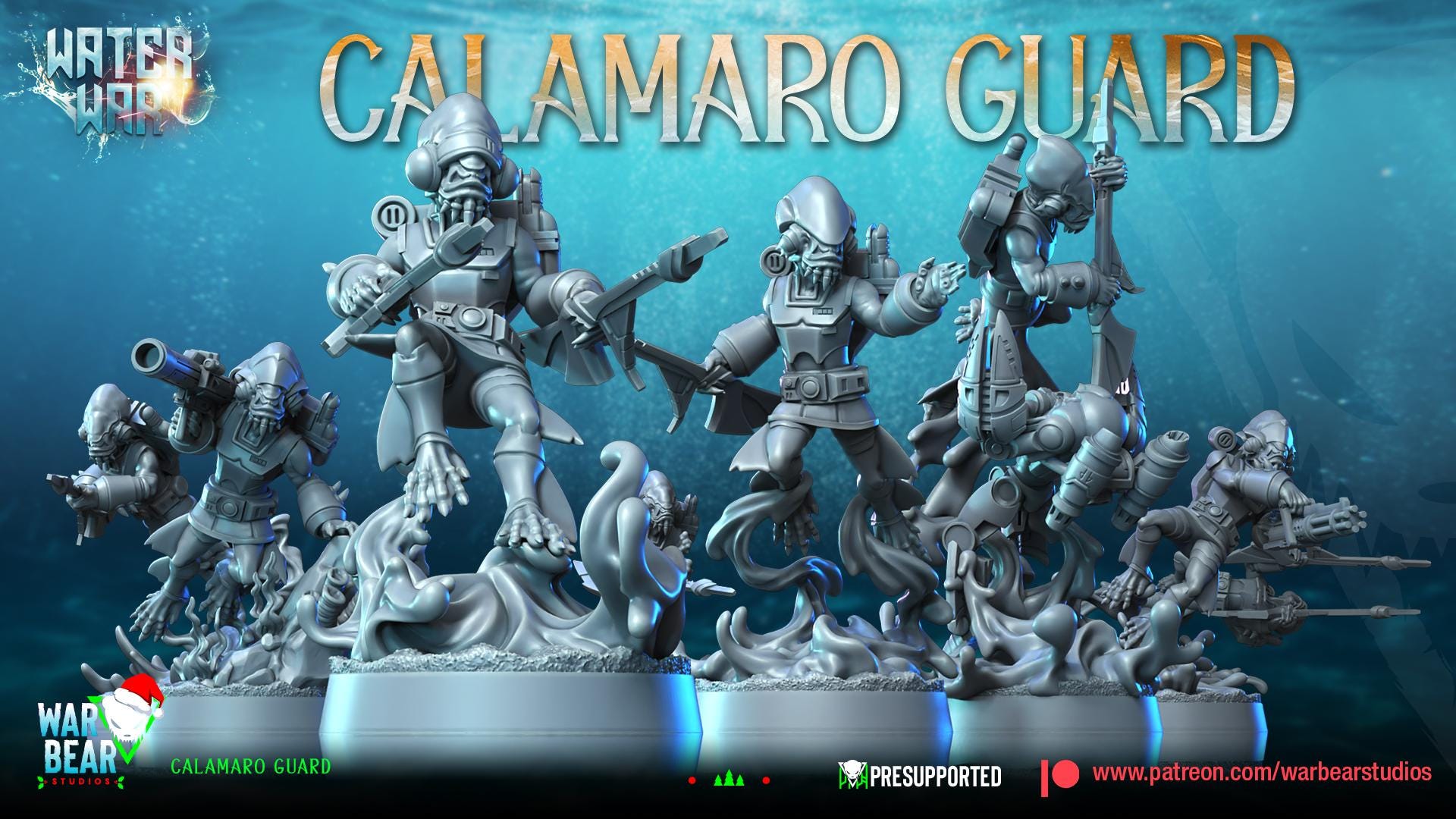 Calamaro Guard - set of 8 (Sculpted by War Bear Studios)