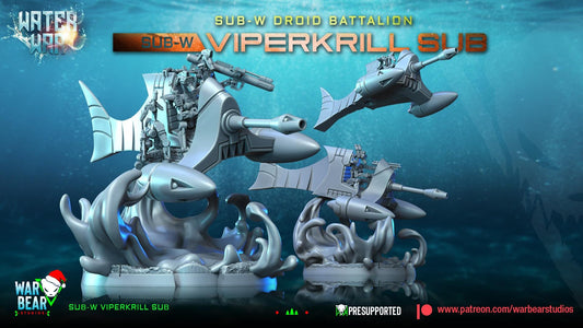 Sub--W Viper Krill Sub (1 model) - Aqua Strike Force Alpha (Sculpted by War Bear Studios)