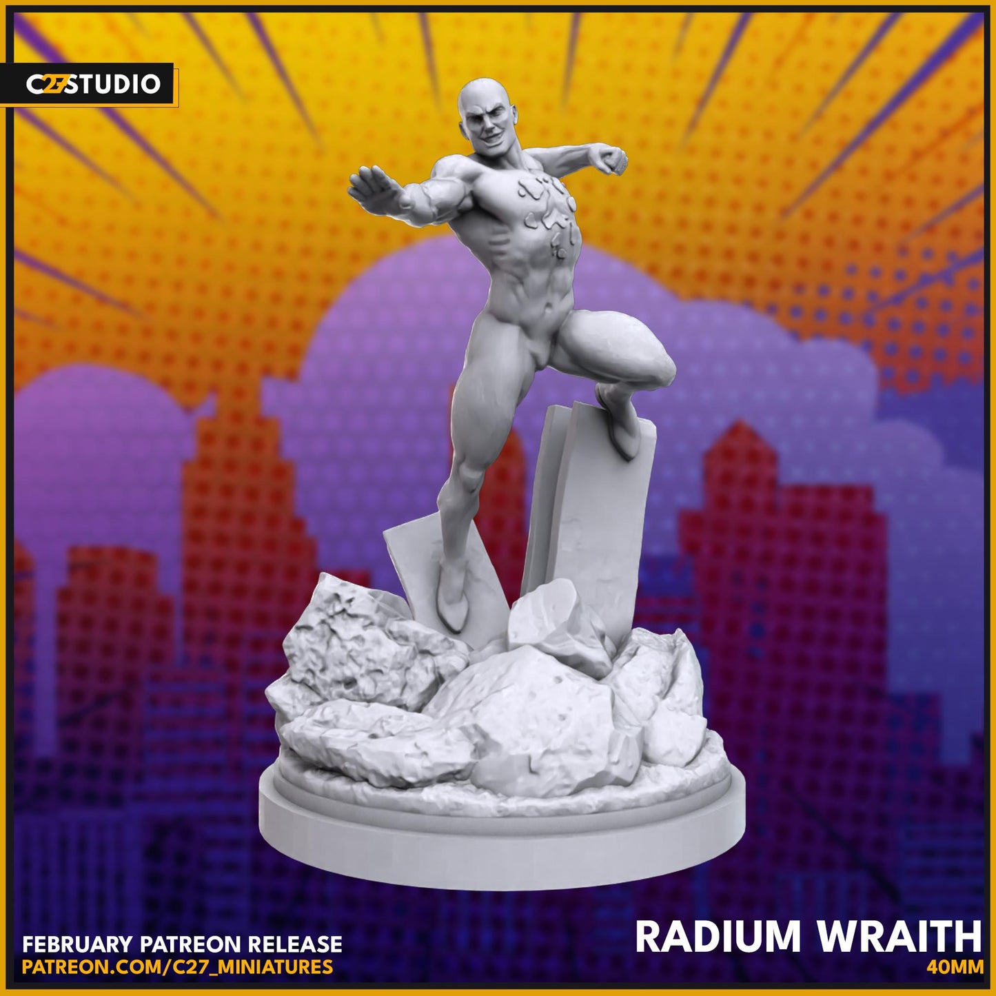 X-Ray / Radium Wraith - 40mm miniature (sculpted by C27 collectibles) (Crisis Protocol Proxy/Alternative)