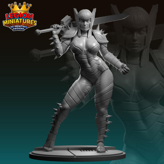 Magik - Horseman - Fan Art 40mm Miniature (Sculpted by Legion Miniatures) (Crisis Protocol Proxy/Alternative)