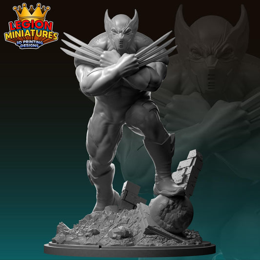 Ultimate Wolverine / Winter Soldier - Fan Art 40mm Miniature (Sculpted by Legion Miniatures) (Crisis Protocol Proxy/Alternative)