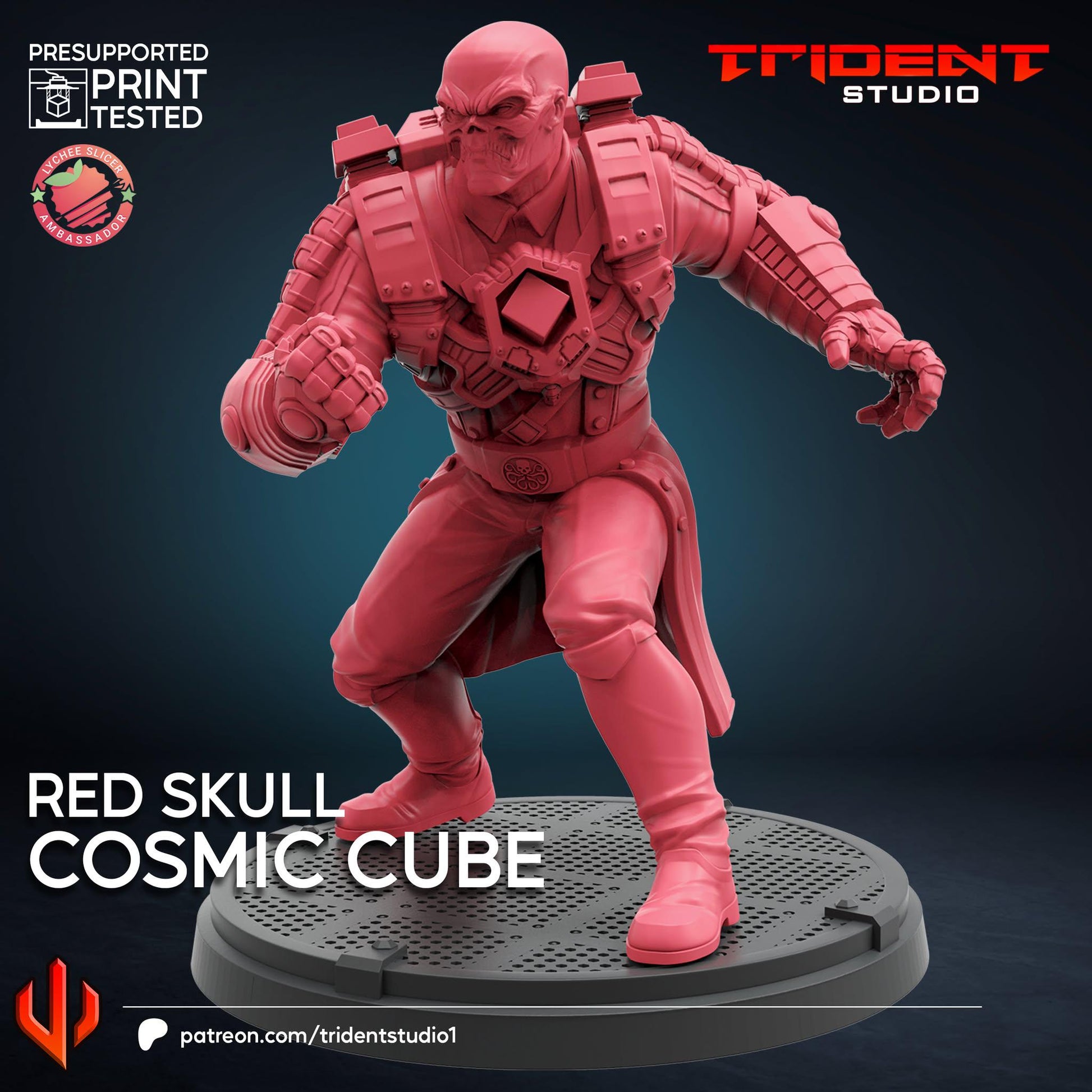Red Skull - Cosmic Cube (Fan art sculpted by Trident Studio) (Crisis Protocol Proxy/Alternative)