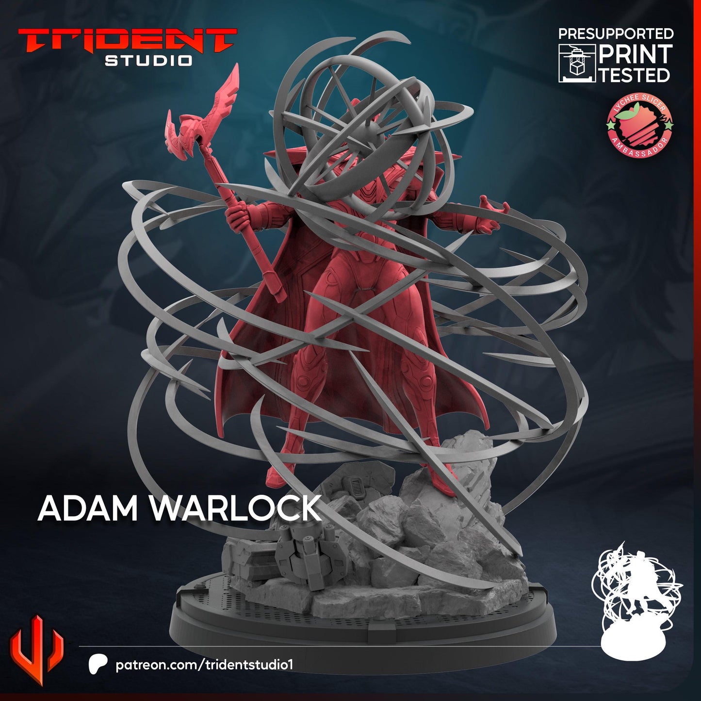 Adam Warlock - Rivals (Fan art sculpted by Trident Studio) (Crisis Protocol Proxy/Alternative)