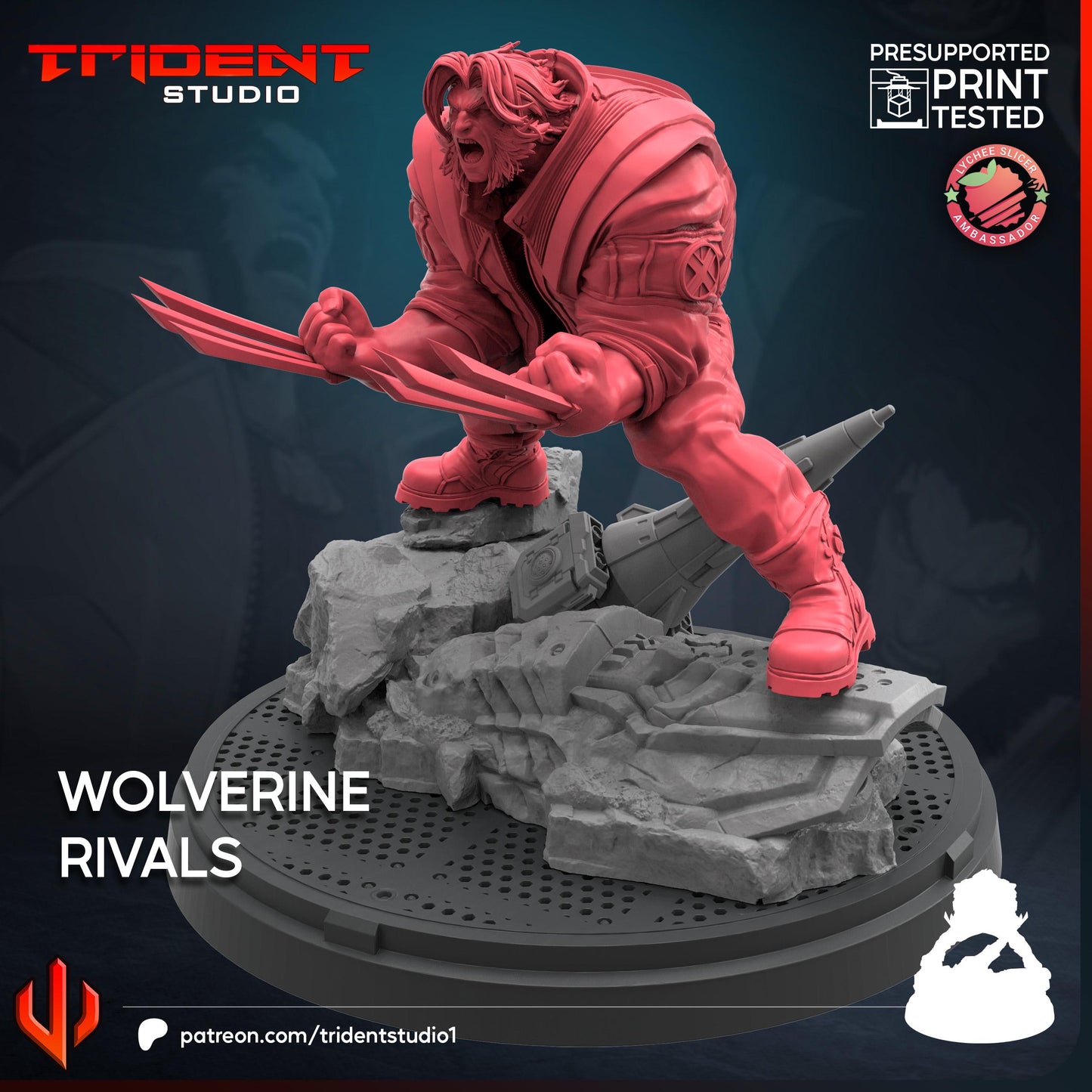 Wolverine - Rivals (Fan art sculpted by Trident Studio) (Crisis Protocol Proxy/Alternative)