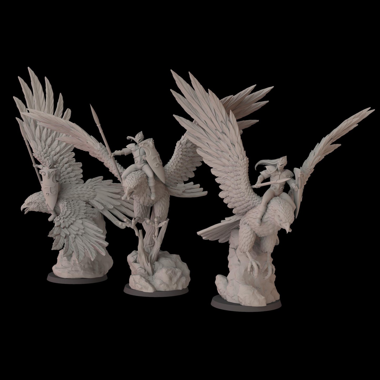 Wind Riders - set of 3 (Sculpted by Fantasy Cult Miniatures)
