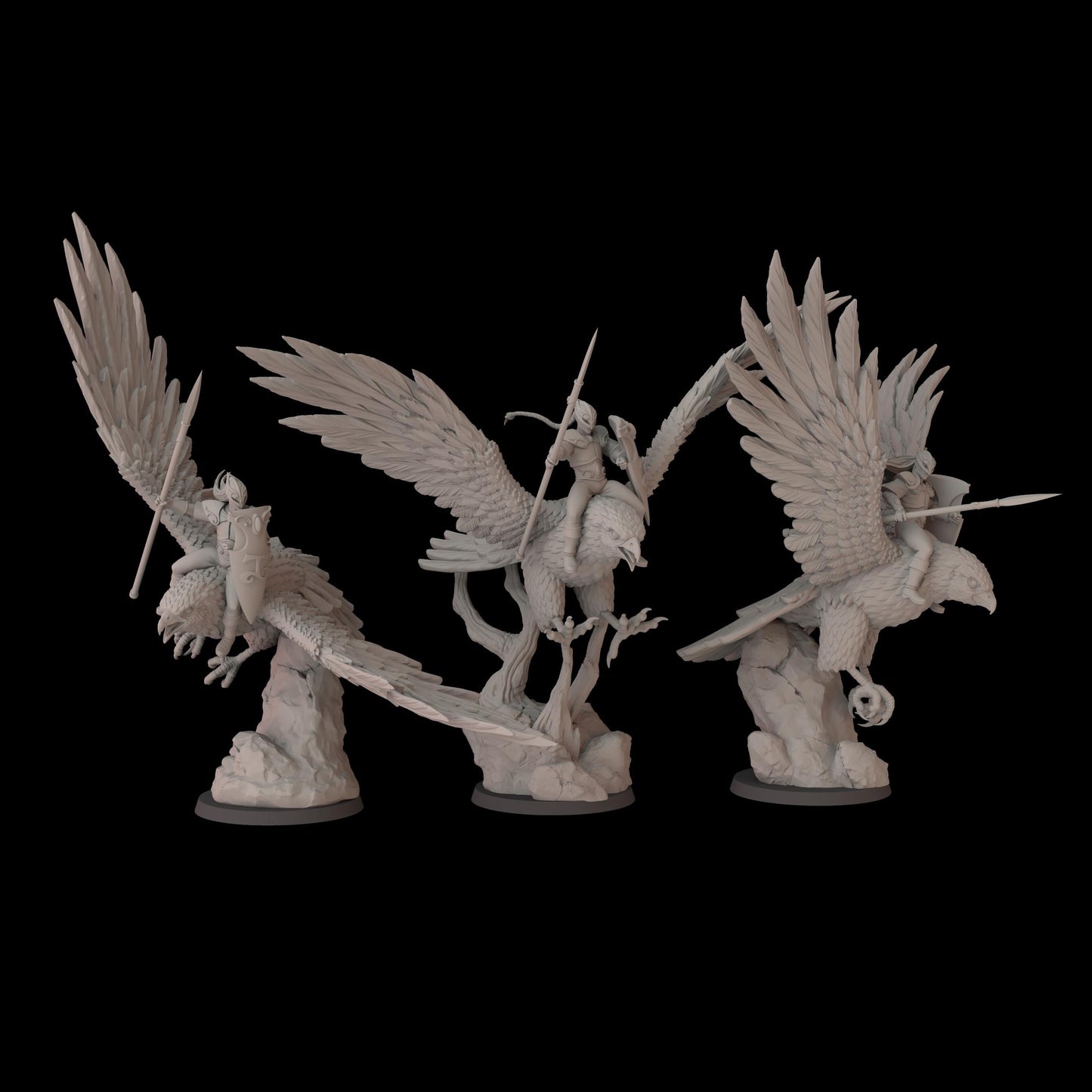 Wind Riders - set of 3 (Sculpted by Fantasy Cult Miniatures)