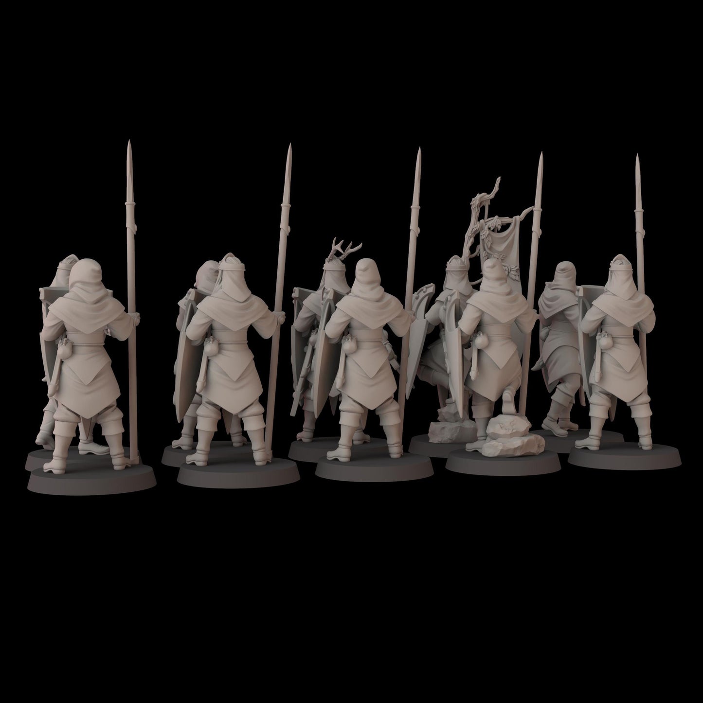 Elf Lancers - set of 10 (Sculpted by Fantasy Cult Miniatures)