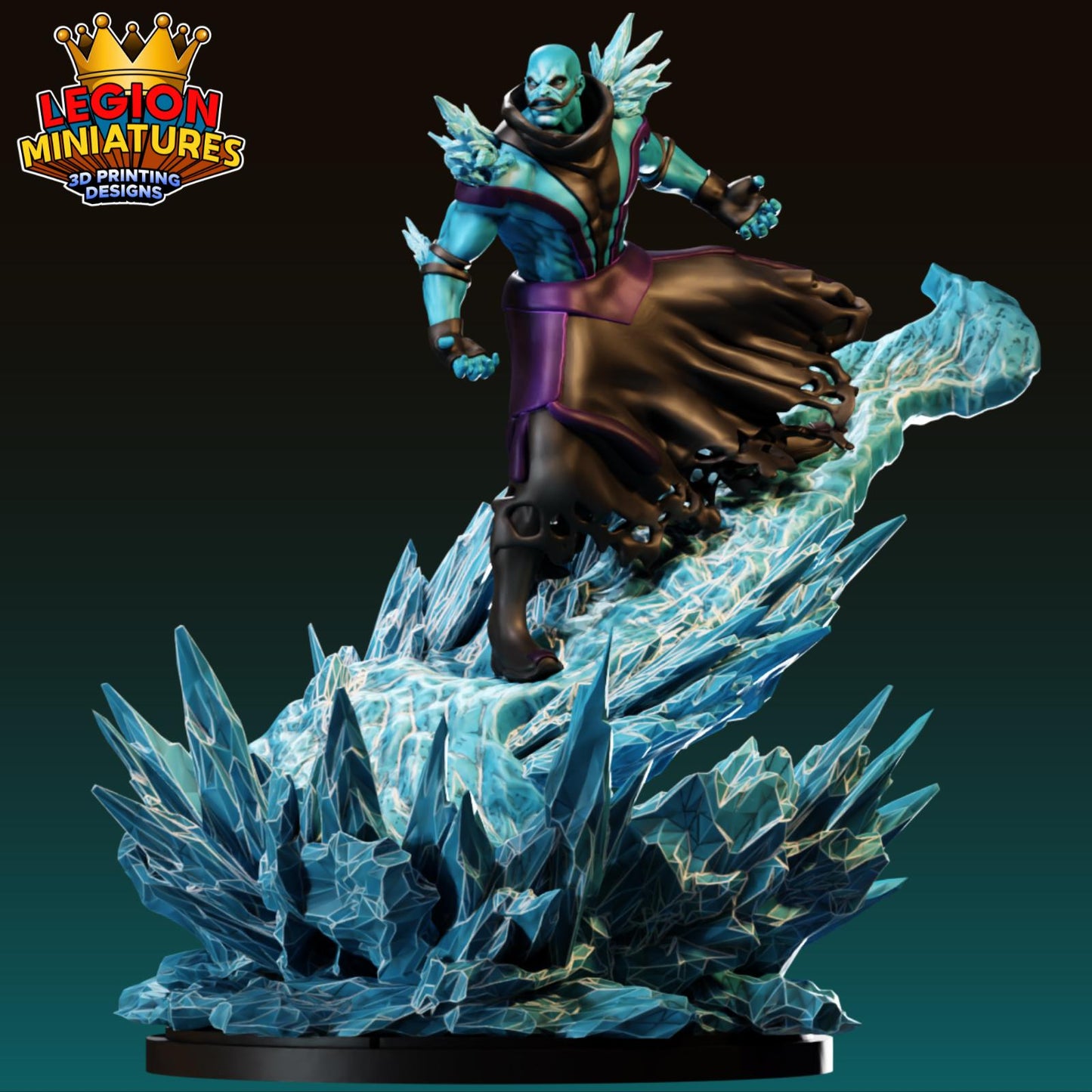 Ice-Man Horseman Fan-Art 40mm Miniature (Sculpted by Legion Miniatures) (Crisis Protocol Proxy/Alternative)