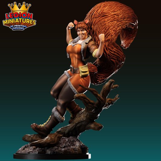 Squirrel Girl Fan-Art 40mm Miniature (Sculpted by Legion Miniatures) (Crisis Protocol Proxy/Alternative)