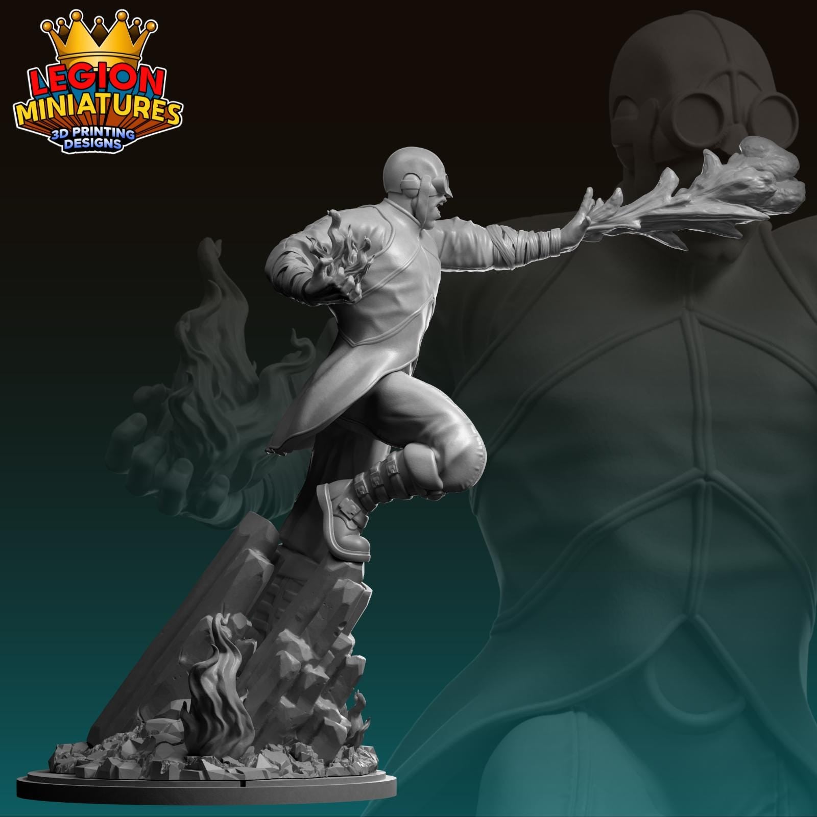 Ultimate Pyro Fan-Art 40mm Miniature (Sculpted by Legion Miniatures) (Crisis Protocol Proxy/Alternative)