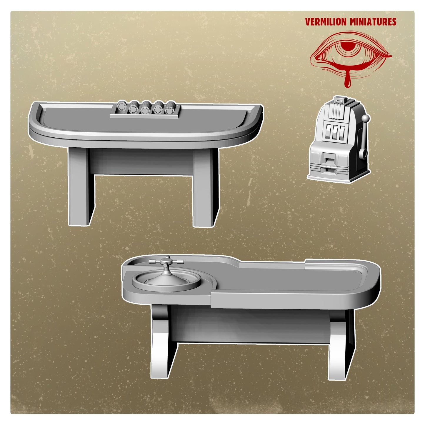 Casino Terrain - Wasteland Casino (Sculpted by Vermillion Miniatures)