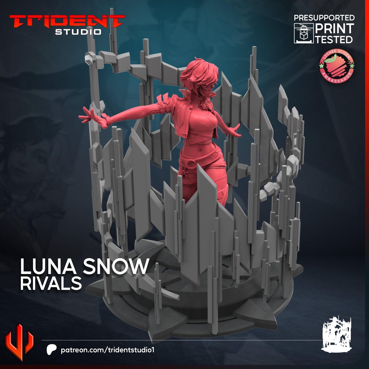 Luna Snow - Rivals (Fan art sculpted by Trident Studio) (Crisis Protocol Proxy/Alternative)