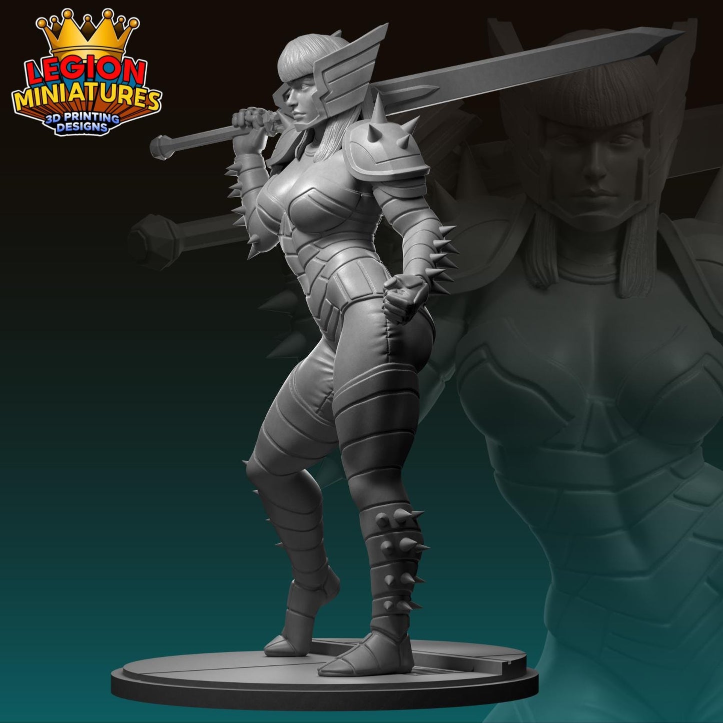 Magik - Horseman - Fan Art 40mm Miniature (Sculpted by Legion Miniatures) (Crisis Protocol Proxy/Alternative)