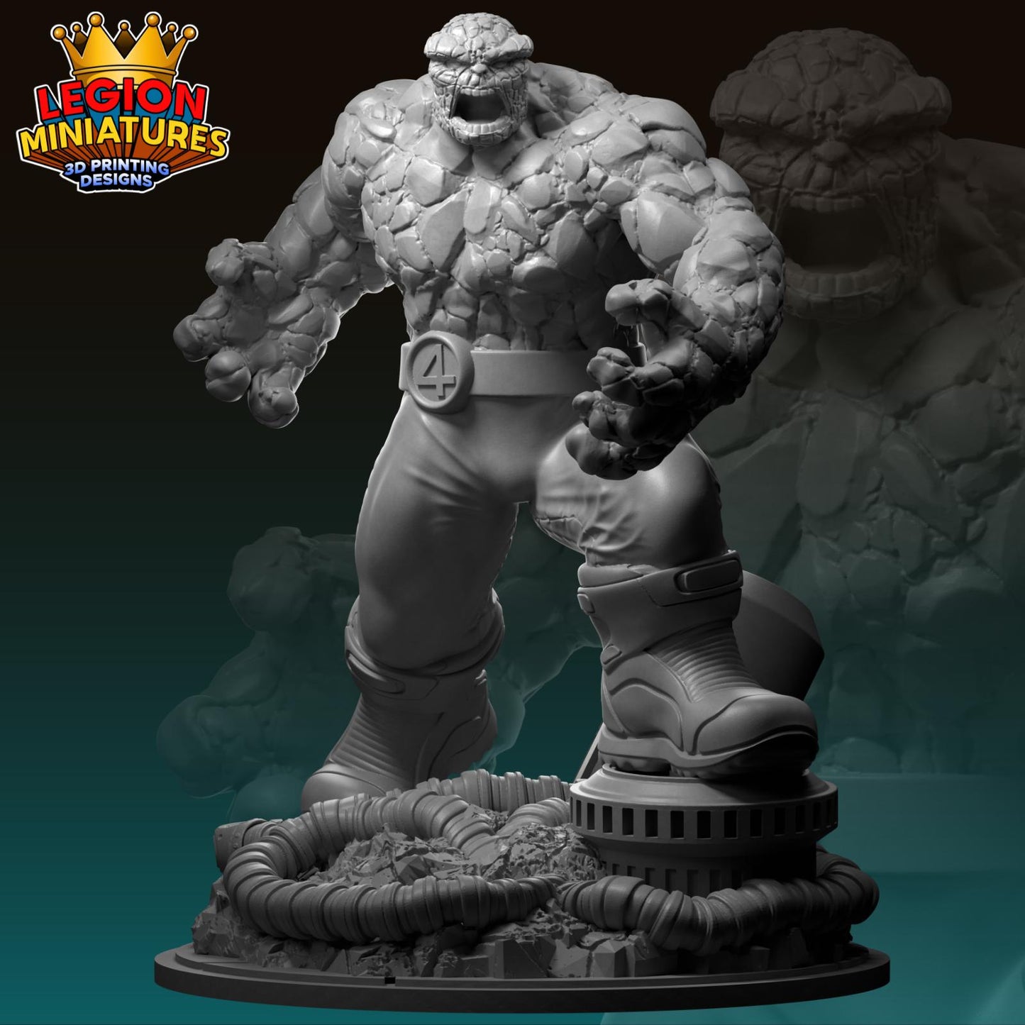 Thing - Fan Art 40mm Miniature (Sculpted by Legion Miniatures) (Crisis Protocol Proxy/Alternative)