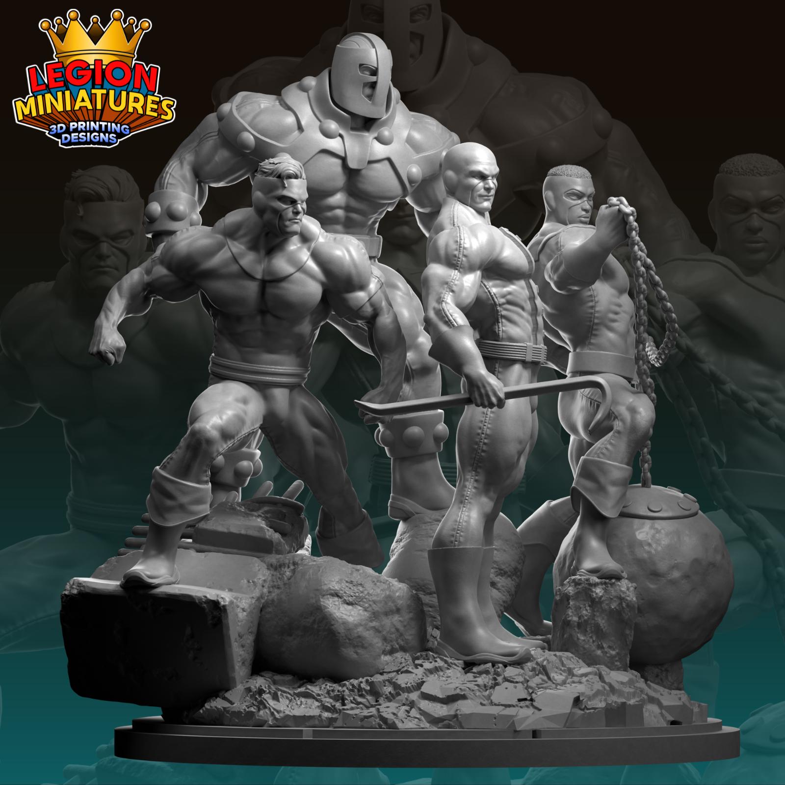 Wrecking Crew - Fan Art 40mm Miniature (Sculpted by Legion Miniatures) (Crisis Protocol Proxy/Alternative)