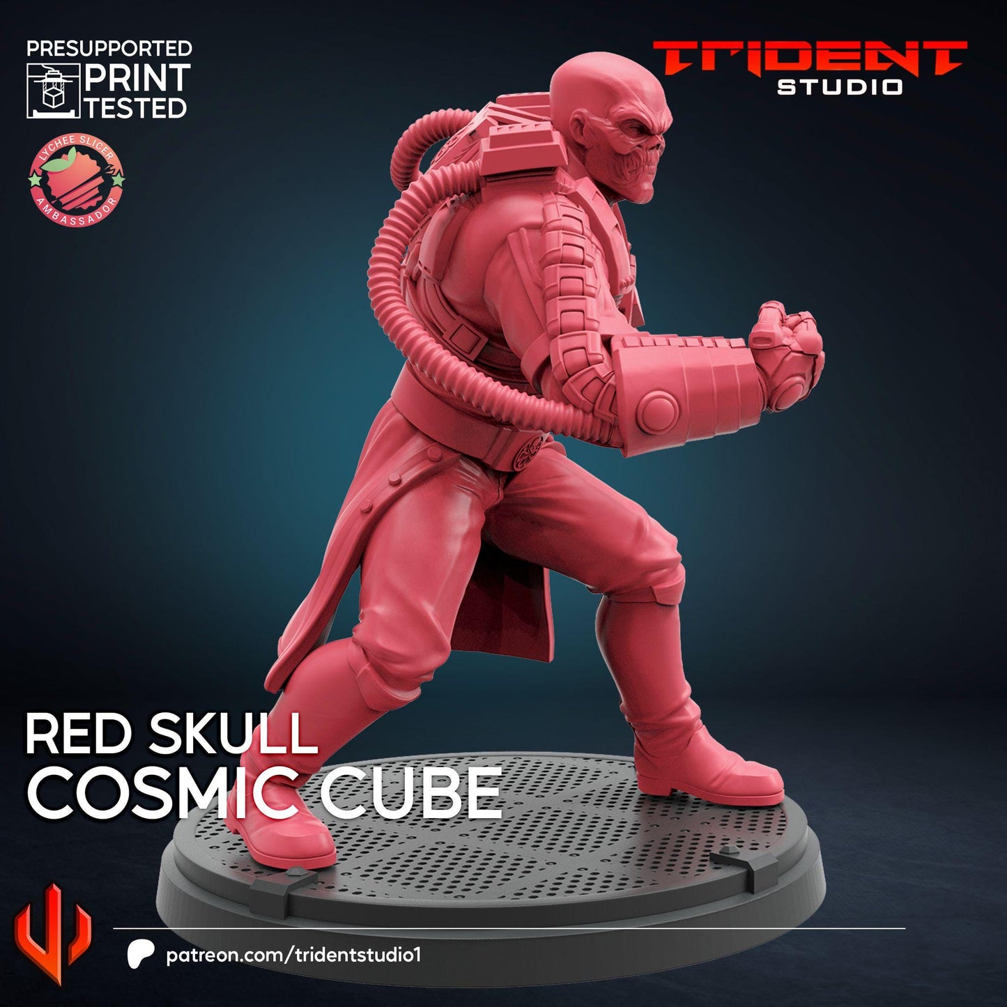 Red Skull - Cosmic Cube (Fan art sculpted by Trident Studio) (Crisis Protocol Proxy/Alternative)