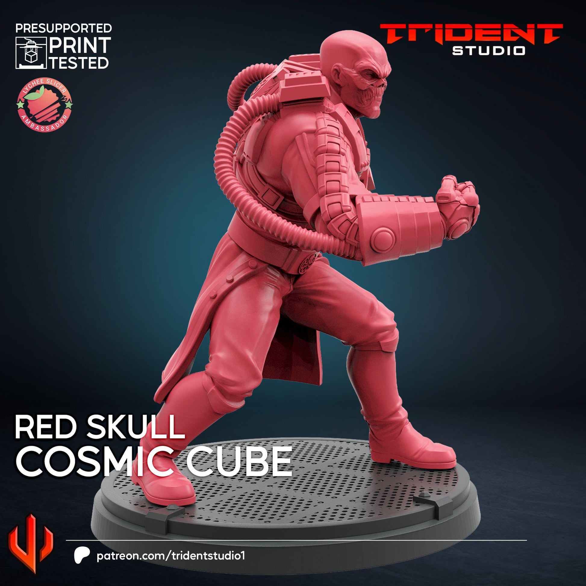 Red Skull - Cosmic Cube (Fan art sculpted by Trident Studio) (Crisis Protocol Proxy/Alternative)