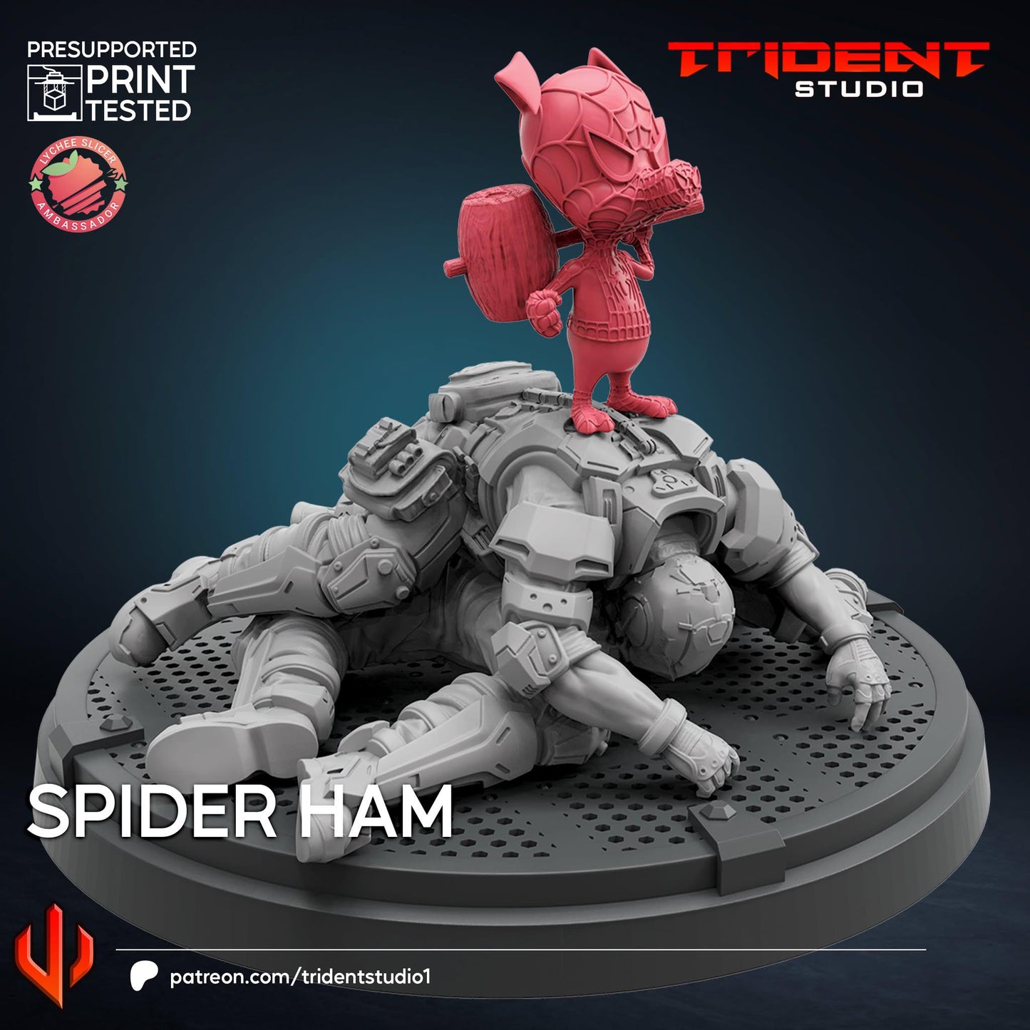 Spider-Ham (Fan art sculpted by Trident Studio) (Crisis Protocol Proxy/Alternative)